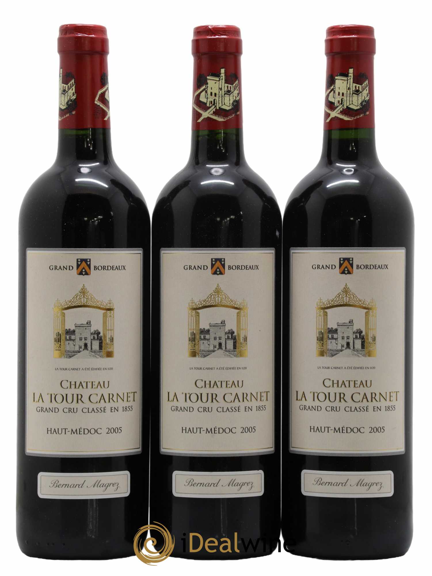 Château la Tour Carnet 4ème Grand Cru Classé 2005 - Lot de 6 bouteilles - 1