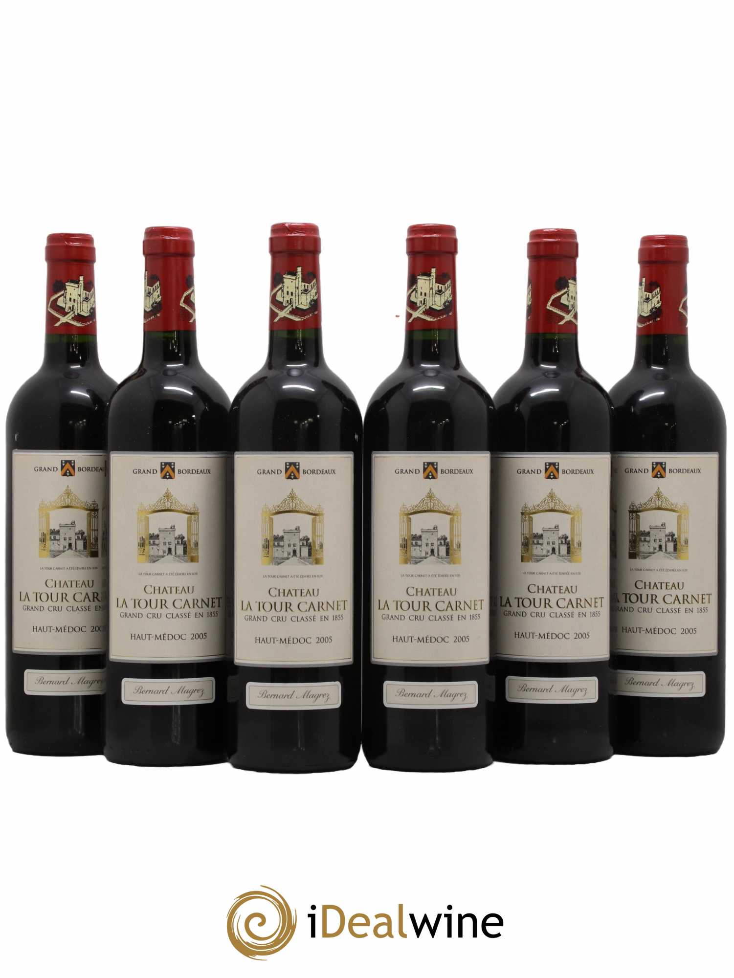 Château la Tour Carnet 4ème Grand Cru Classé 2005 - Lot de 6 bouteilles - 0
