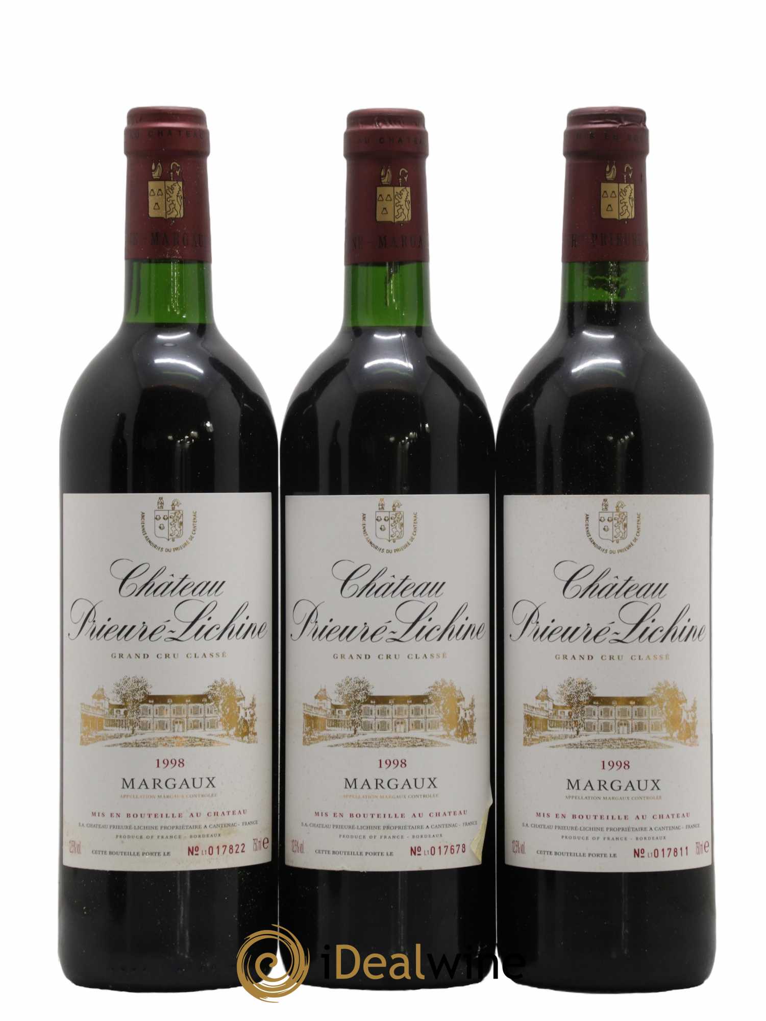 Château Prieuré Lichine 4ème Grand Cru Classé 1998 - Lot de 12 bouteilles - 1