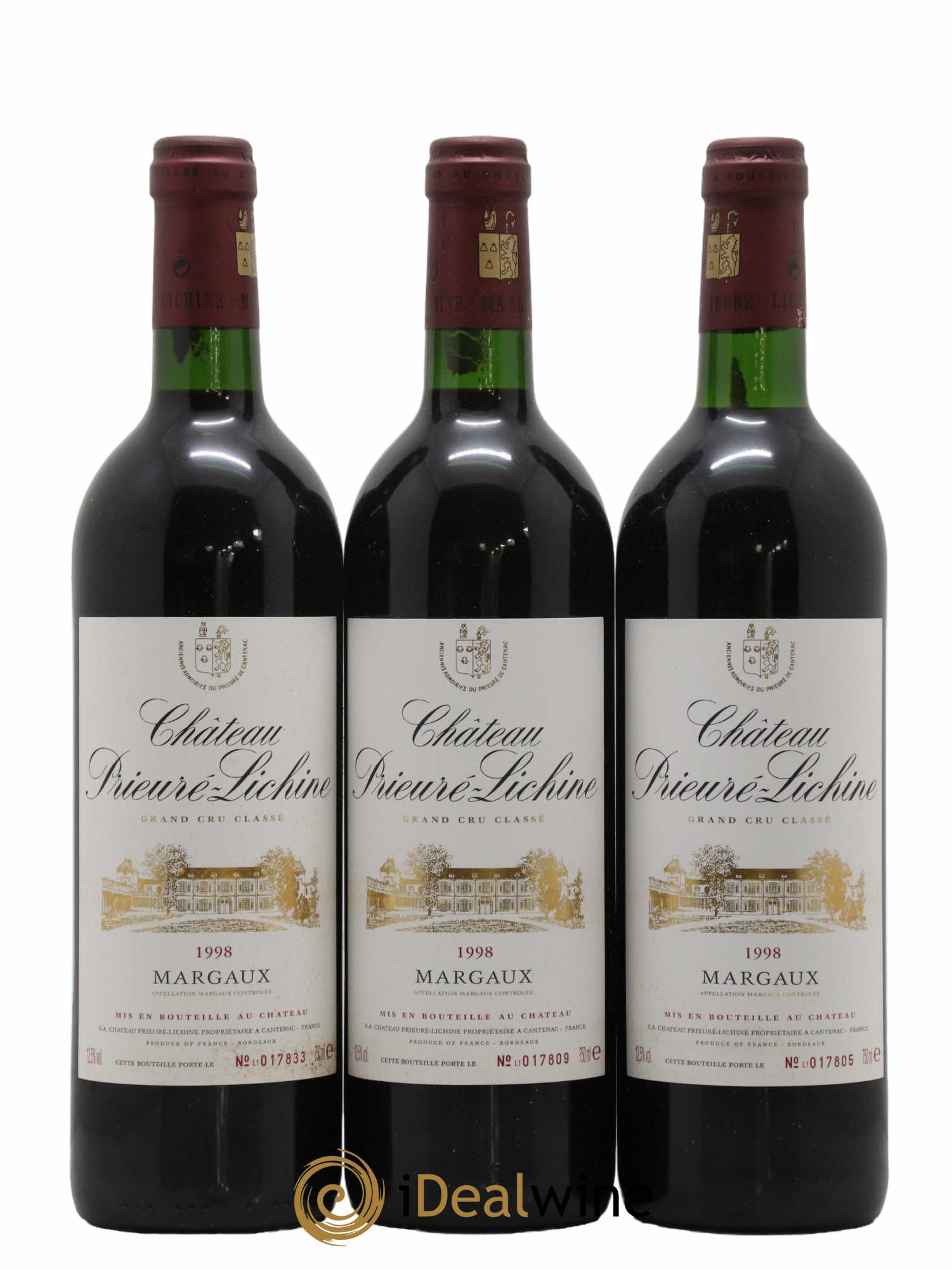 Château Prieuré Lichine 4ème Grand Cru Classé 1998 - Lot de 12 bouteilles - 3