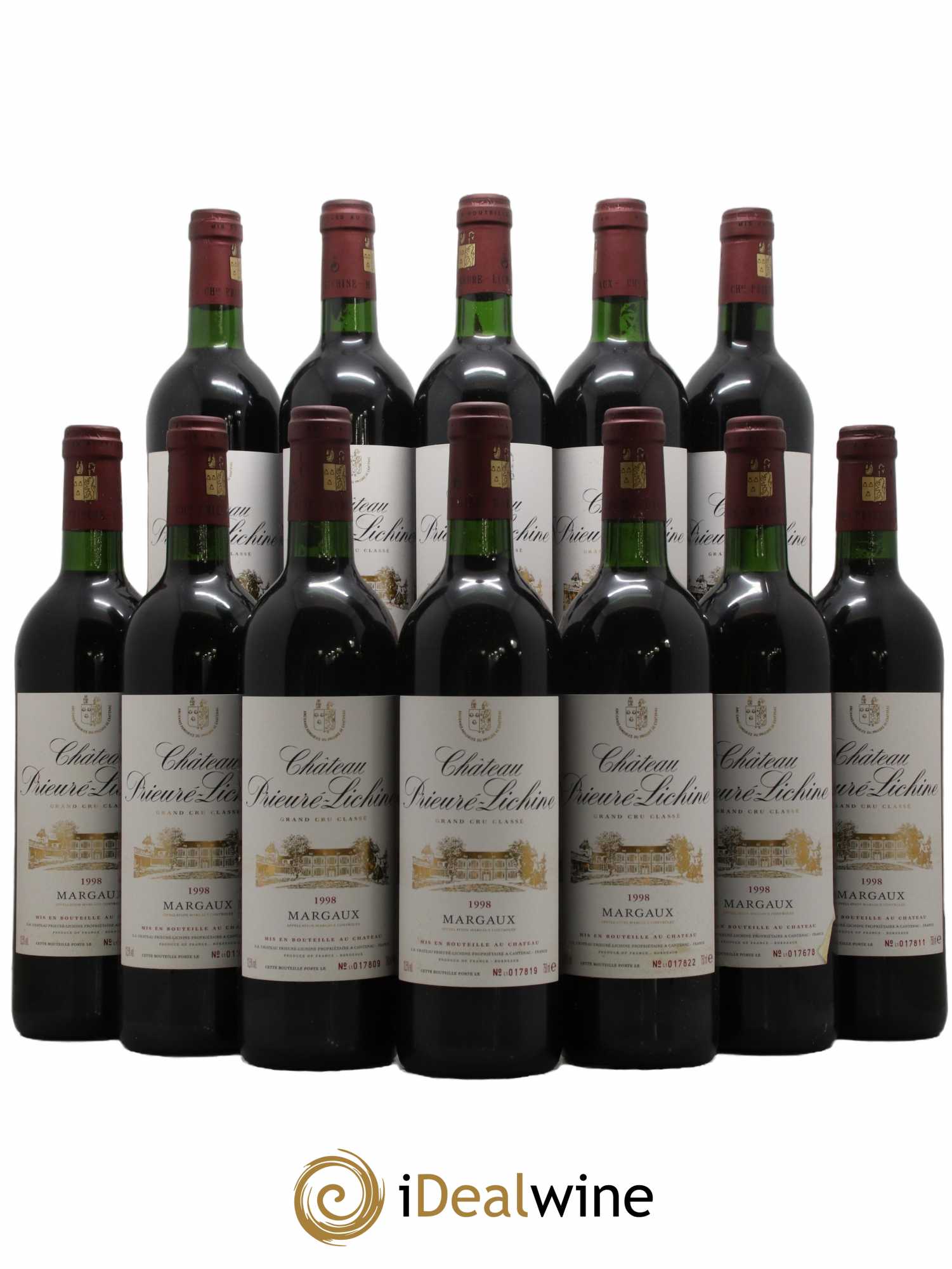 Château Prieuré Lichine 4ème Grand Cru Classé 1998 - Lot de 12 bouteilles - 0