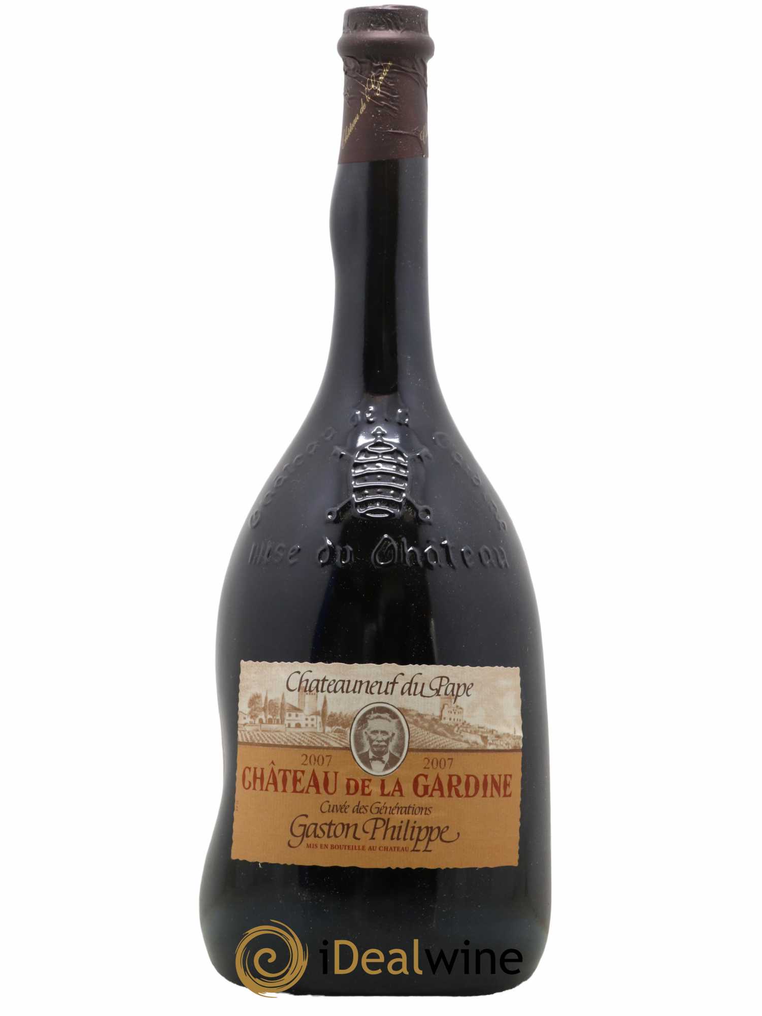 Châteauneuf-du-Pape Château de La Gardine Cuvée des Générations Gaston Philippe Famille Brunel 2007 - Lot de 1 magnum - 1