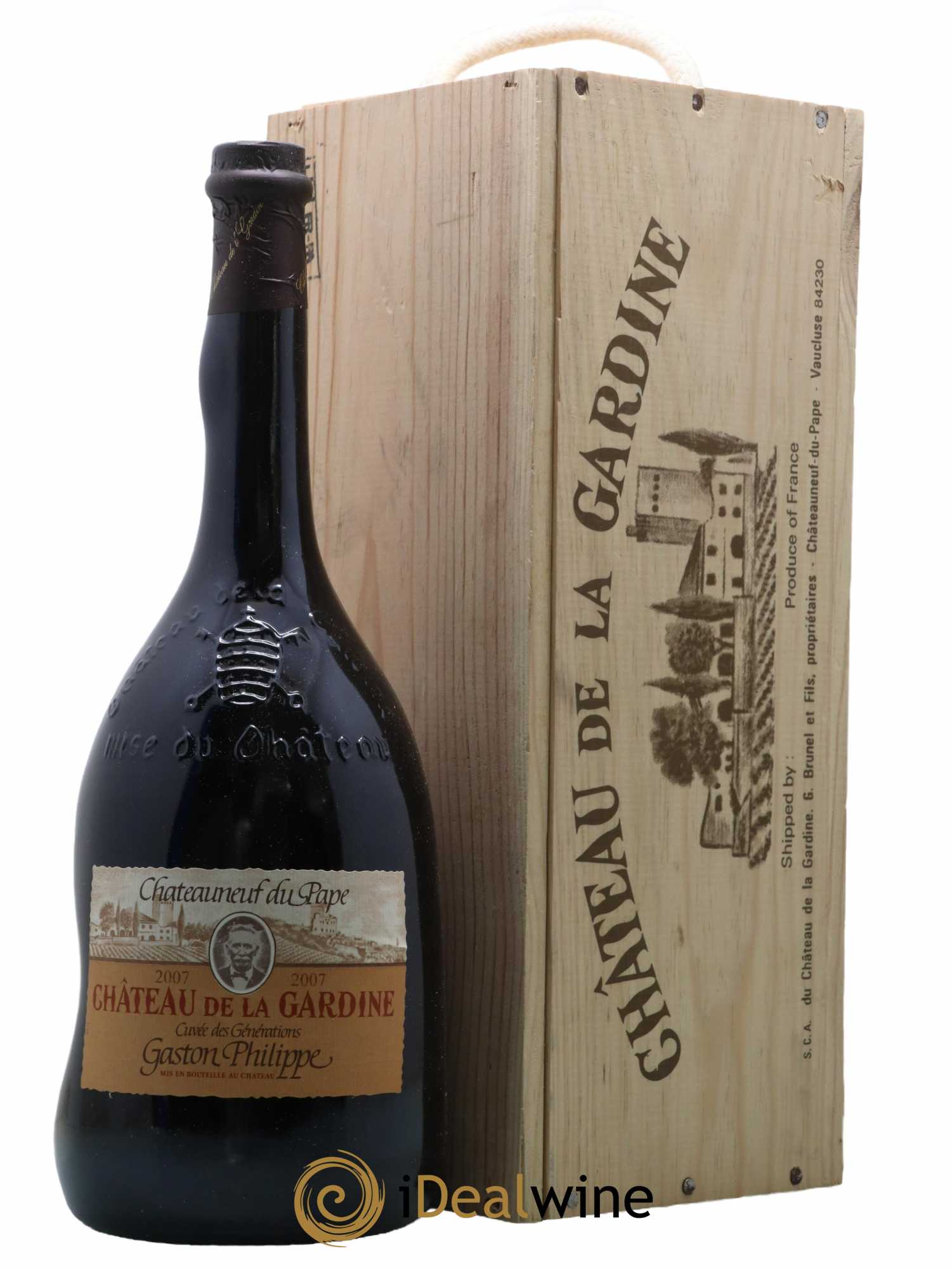 Châteauneuf-du-Pape Château de La Gardine Cuvée des Générations Gaston Philippe Famille Brunel 2007 - Lot de 1 magnum - 0