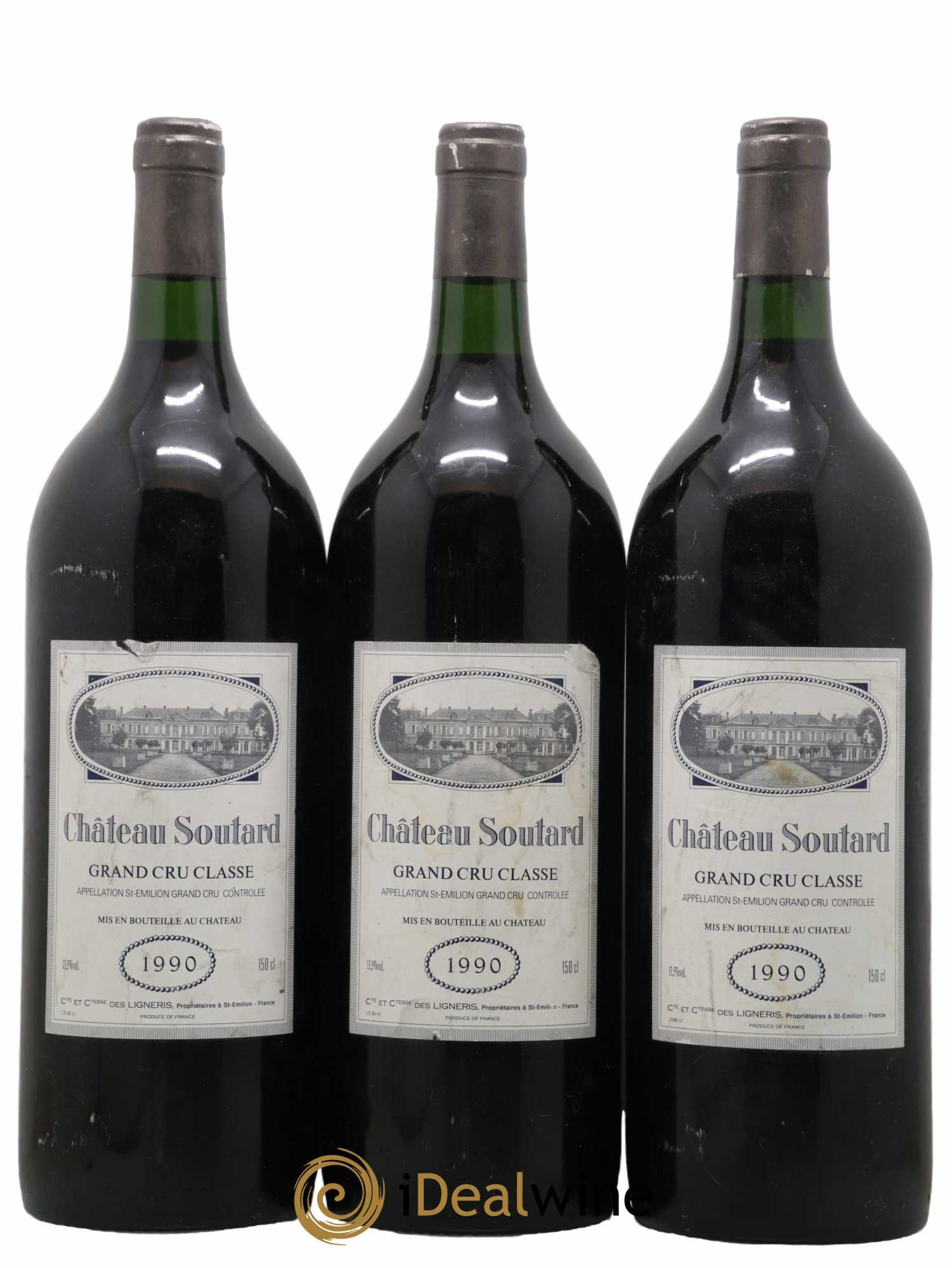 Château Soutard Grand Cru Classé 1990 - Lot de 3 magnums - 0