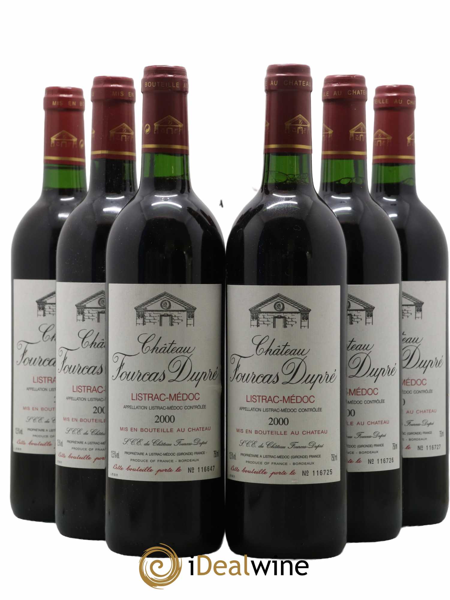 Château Fourcas Dupré 2000 - Lot de 6 bouteilles - 0