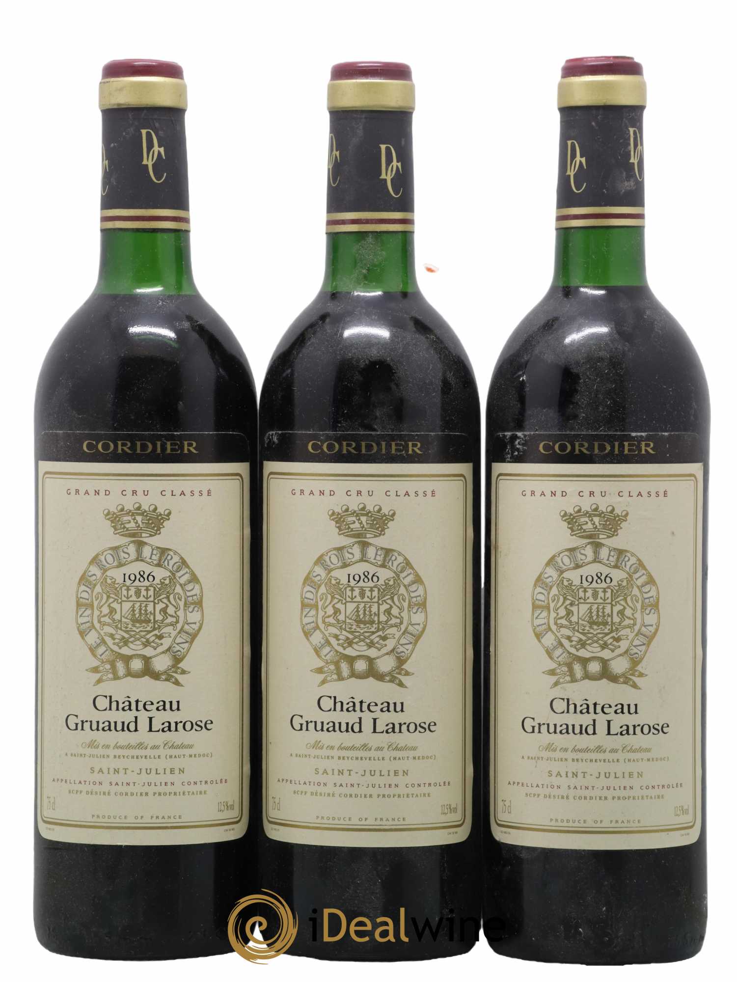 Château Gruaud Larose 2ème Grand Cru Classé 1986 - Lot de 3 bouteilles - 0