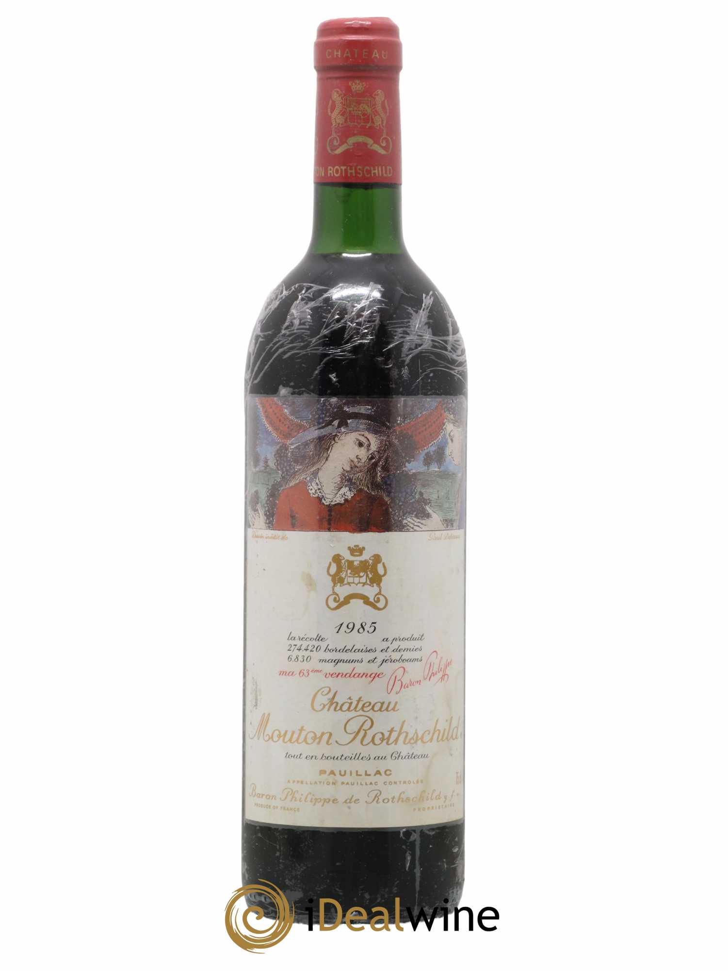 Château Mouton Rothschild 1er Grand Cru Classé 1985 - Lot de 1 bouteille - 0
