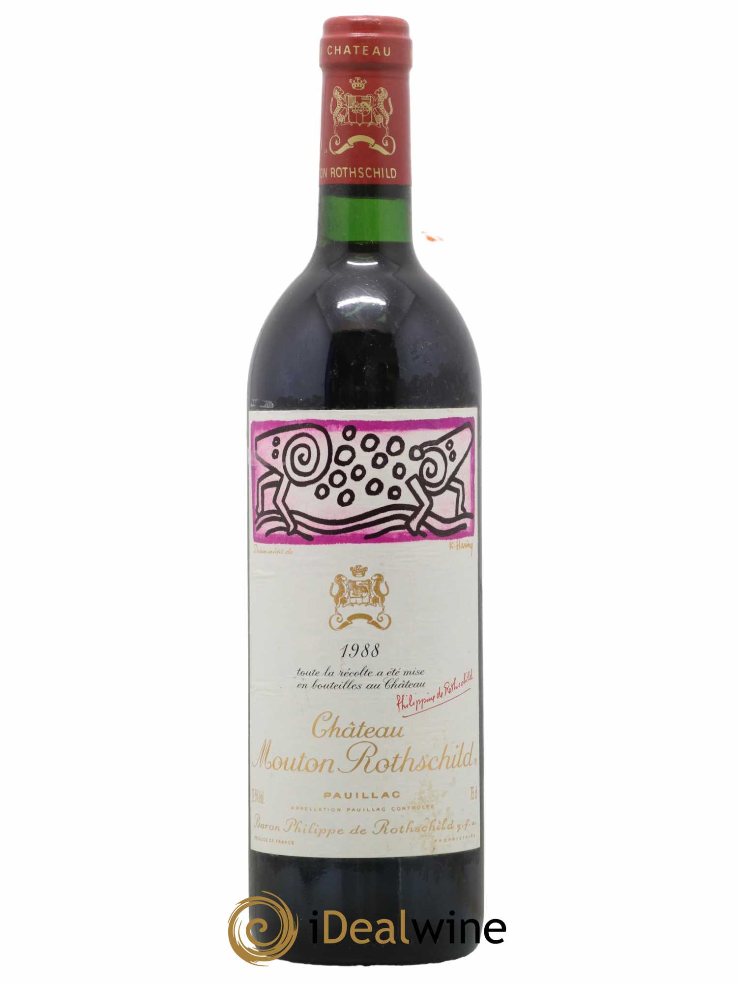 Château Mouton Rothschild 1er Grand Cru Classé 1988 - Lot de 1 bouteille - 0