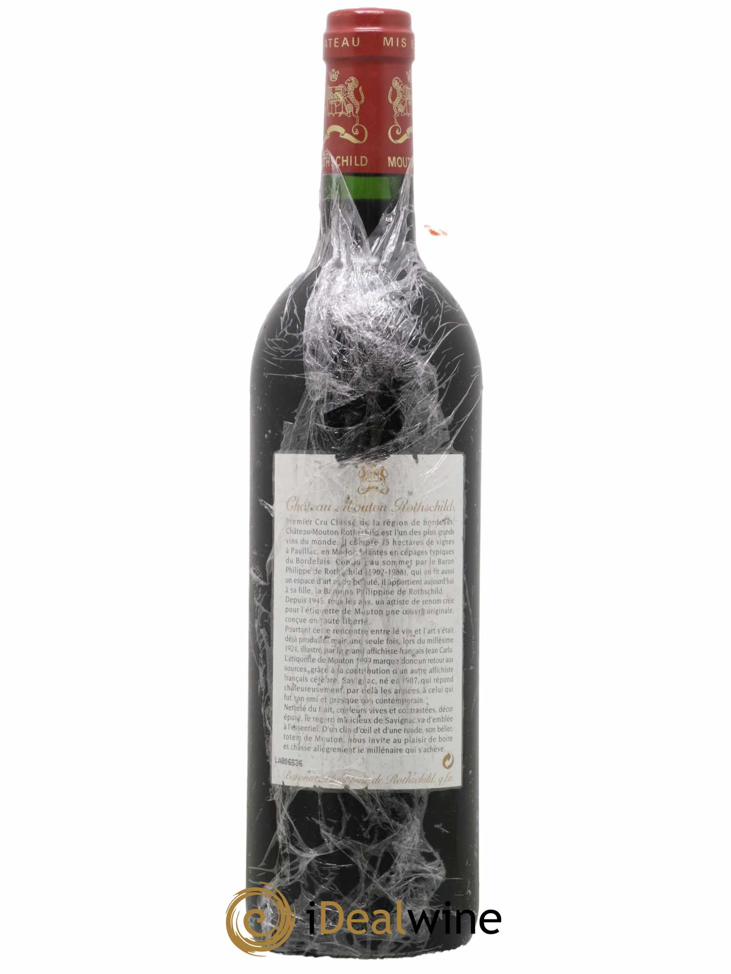 Château Mouton Rothschild 1er Grand Cru Classé 1999 - Lot de 1 bouteille - 1
