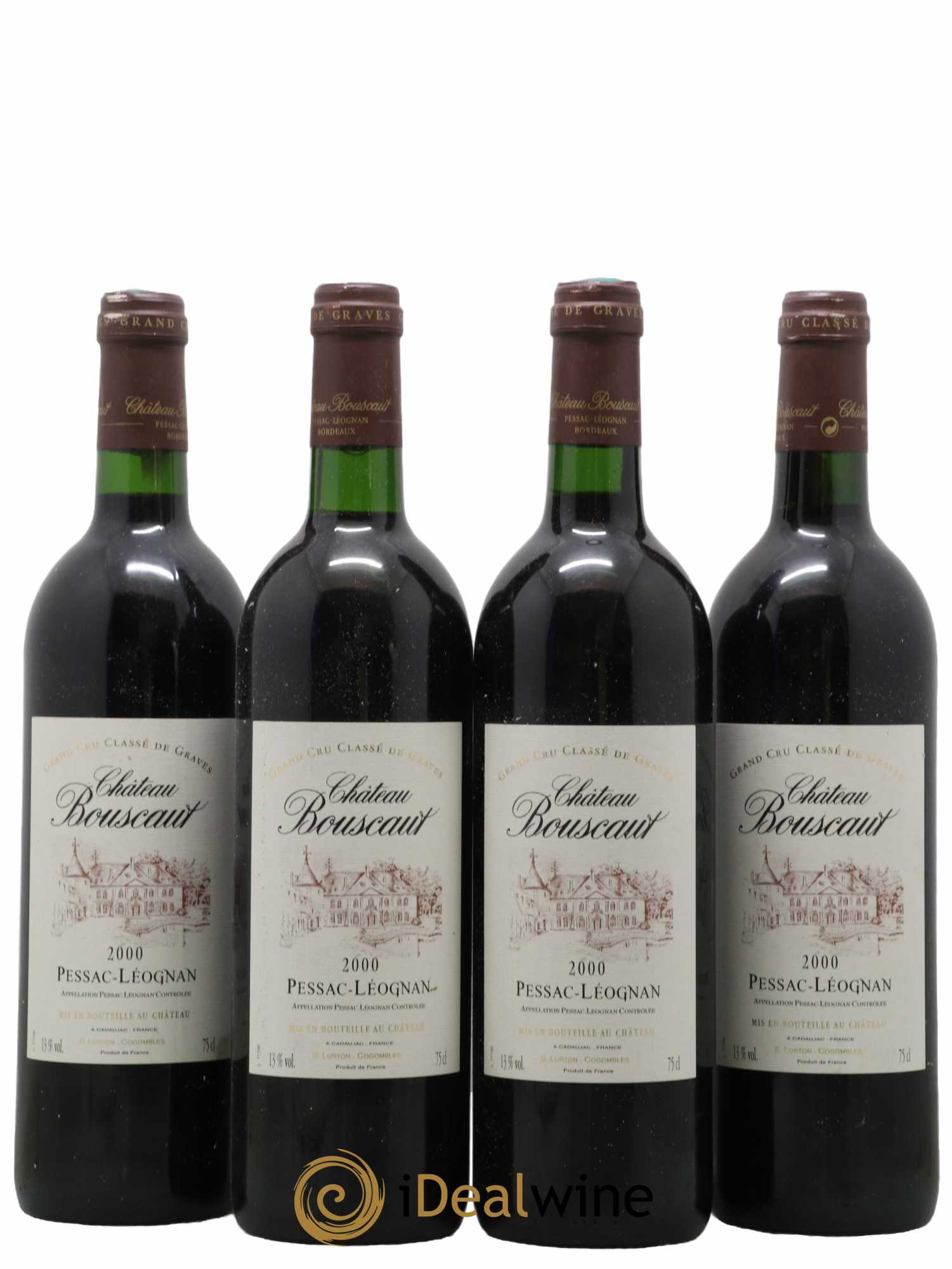 Château Bouscaut Cru Classé de Graves 2000 - Lot de 4 bouteilles - 0