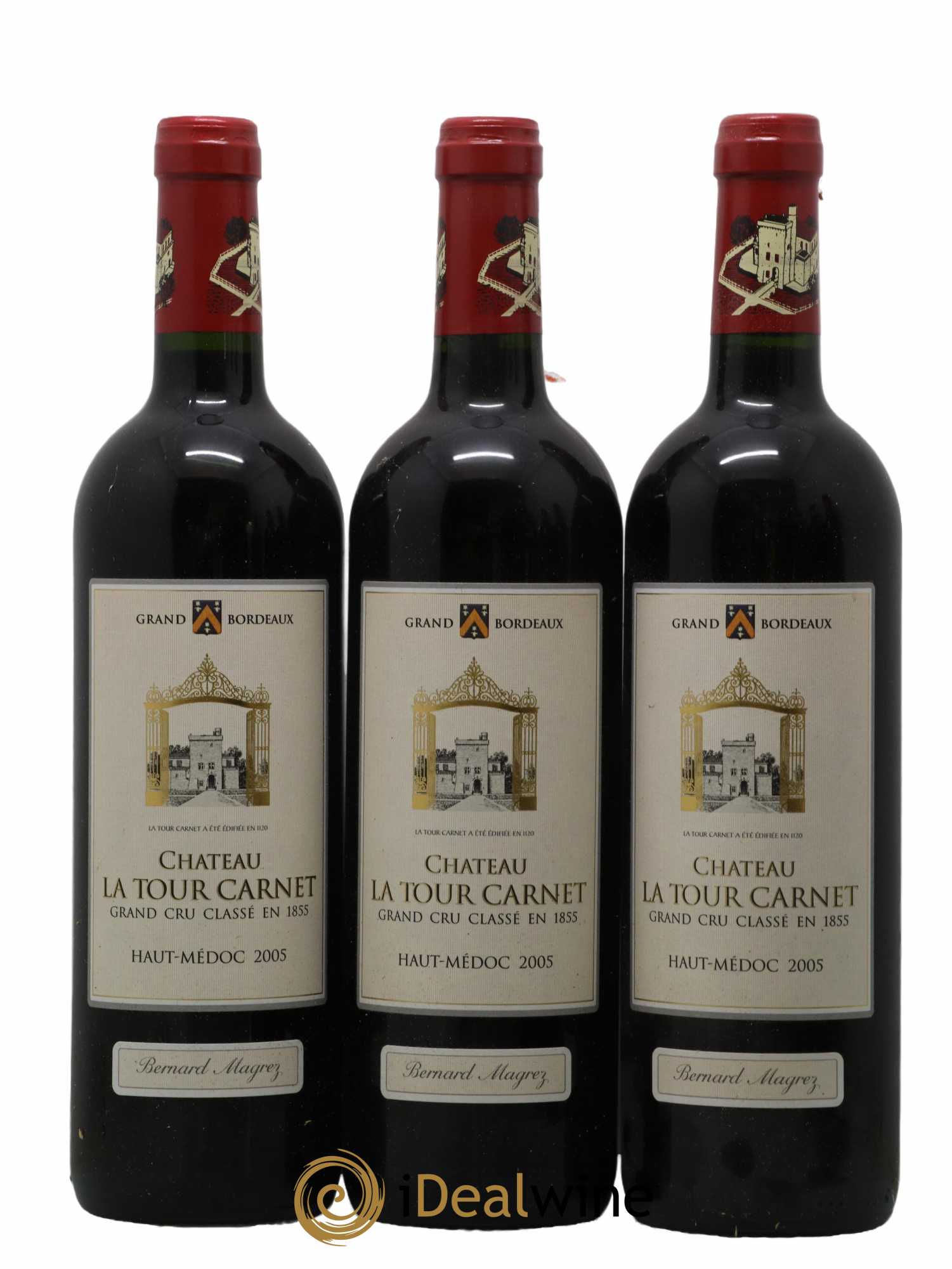 Château la Tour Carnet 4ème Grand Cru Classé 2005 - Lot de 6 bouteilles - 1