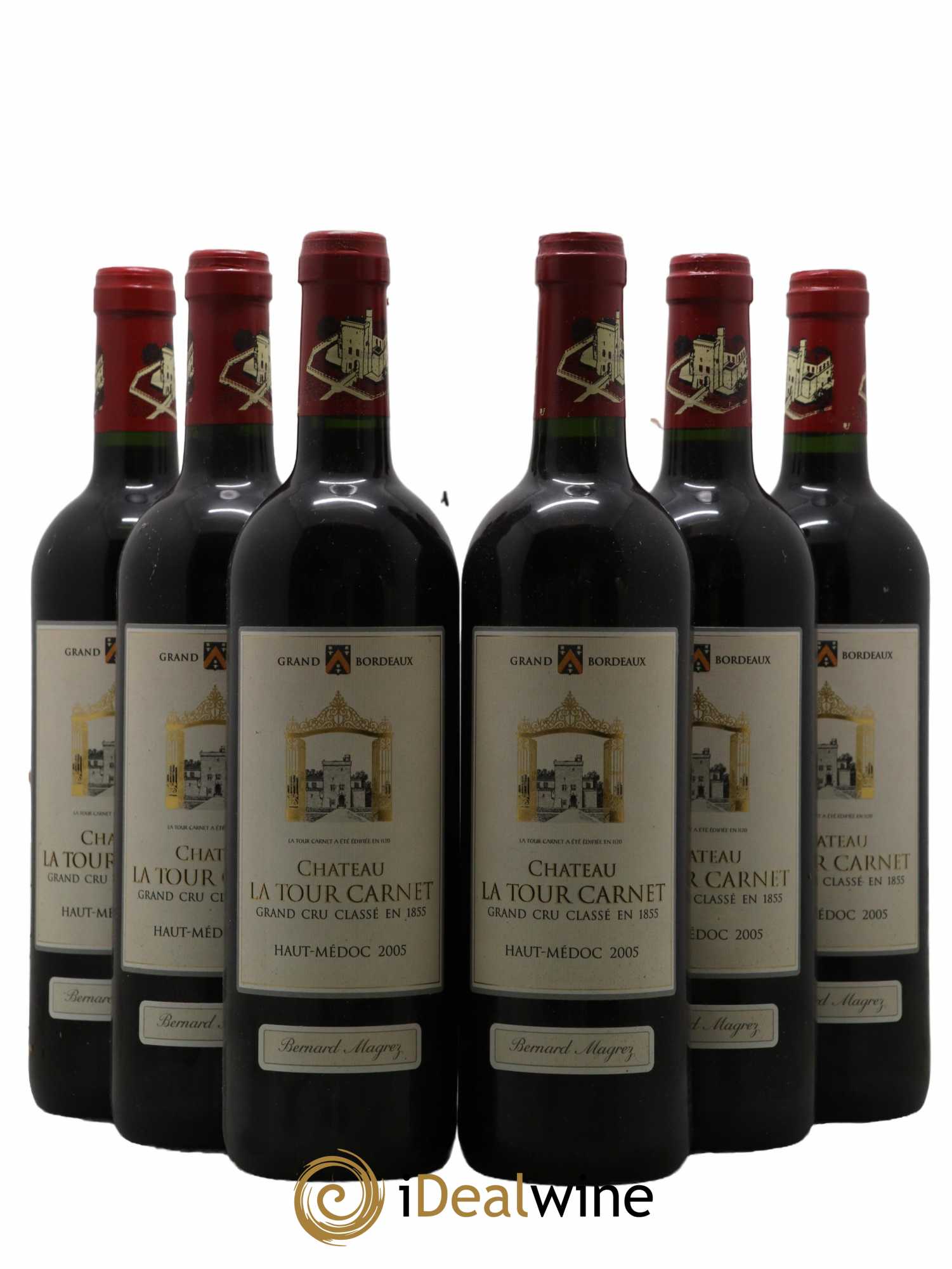 Château la Tour Carnet 4ème Grand Cru Classé 2005 - Lot de 6 bouteilles - 0
