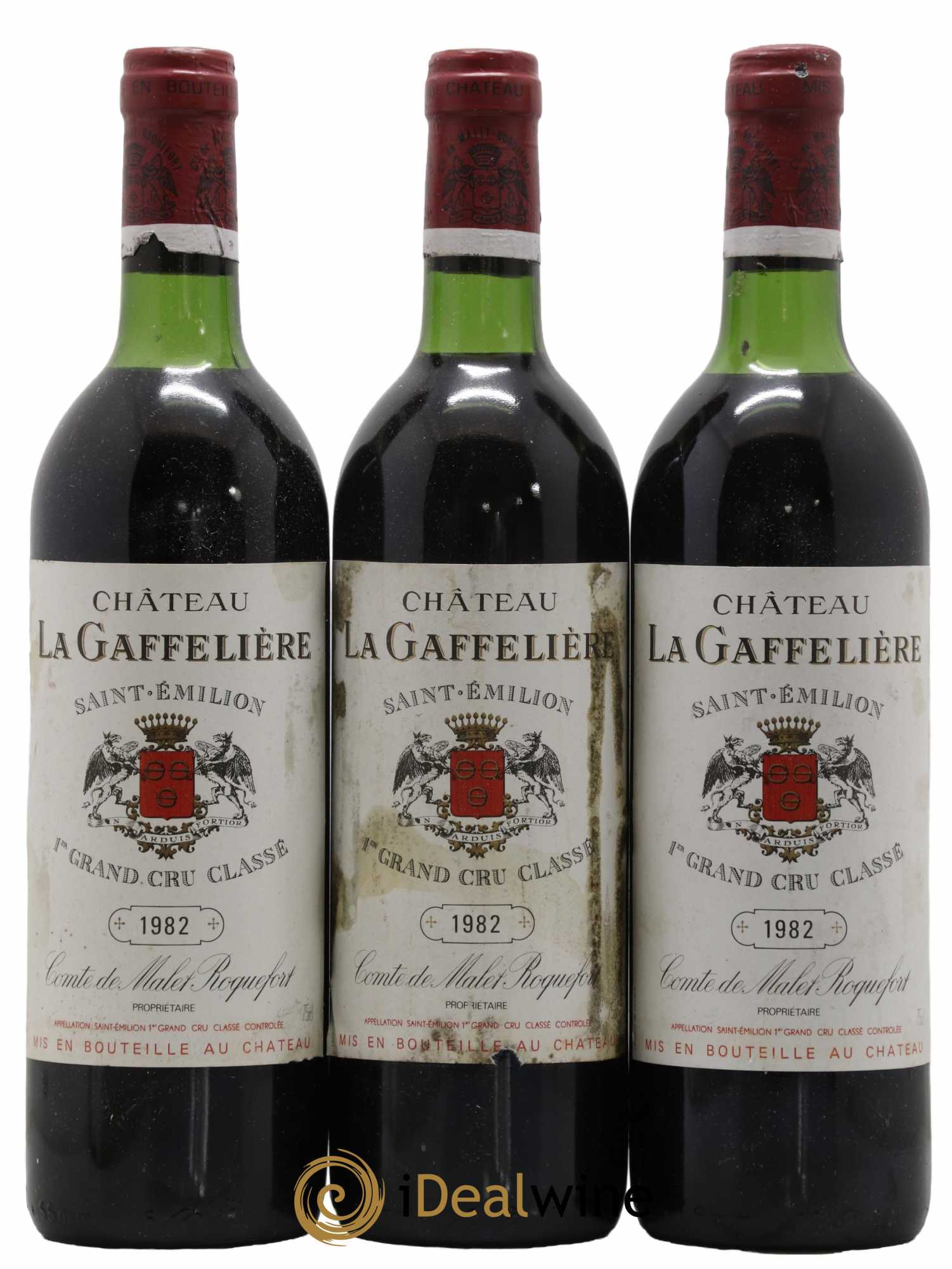 Château la Gaffelière 1er Grand Cru Classé B 1982 - Lot de 3 bouteilles - 0