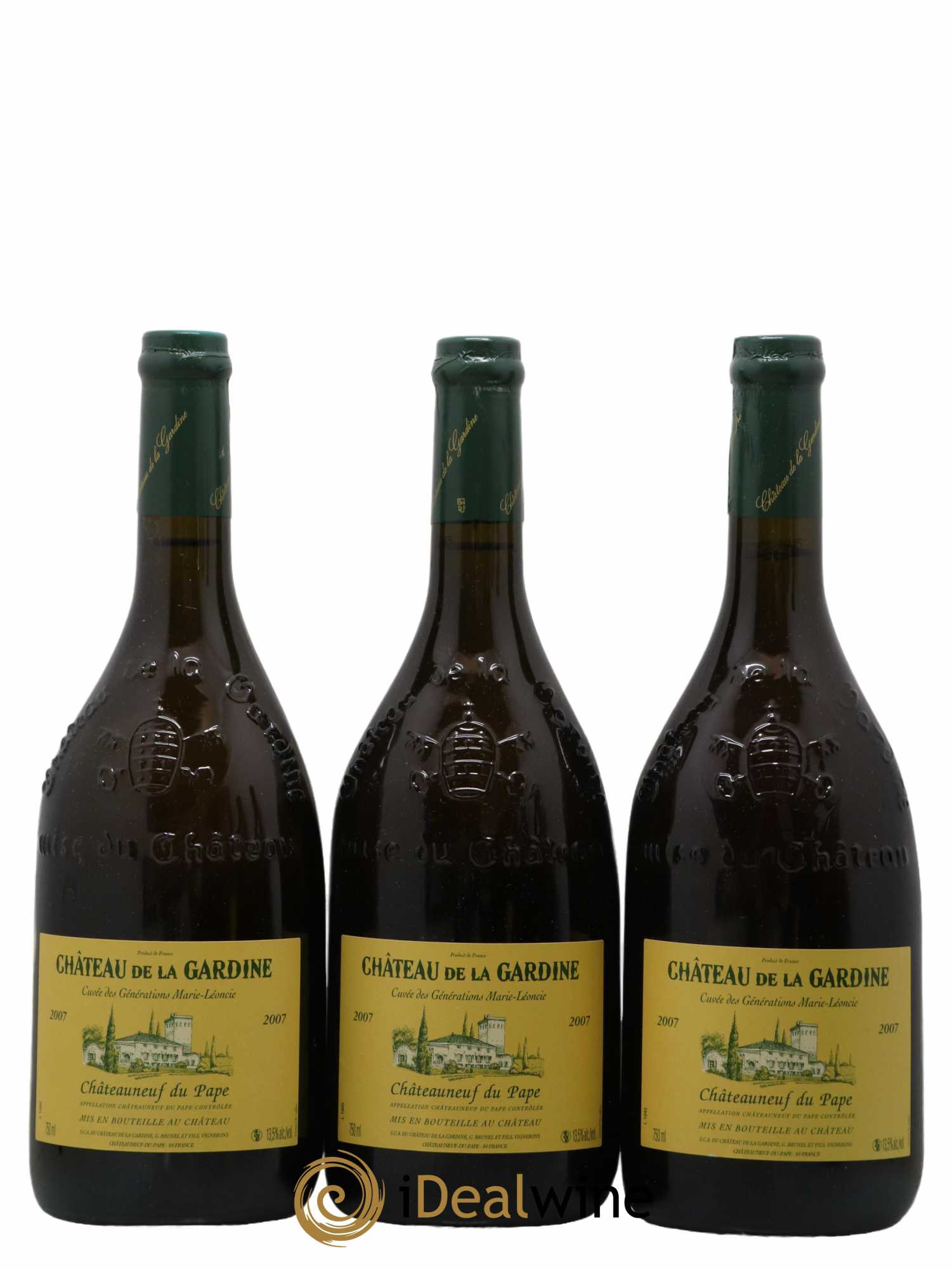 Châteauneuf-du-Pape La Gardine Cuvée des Générations Marie Léoncie Famille Brunel 2005 - Lot de 6 bouteilles - 1