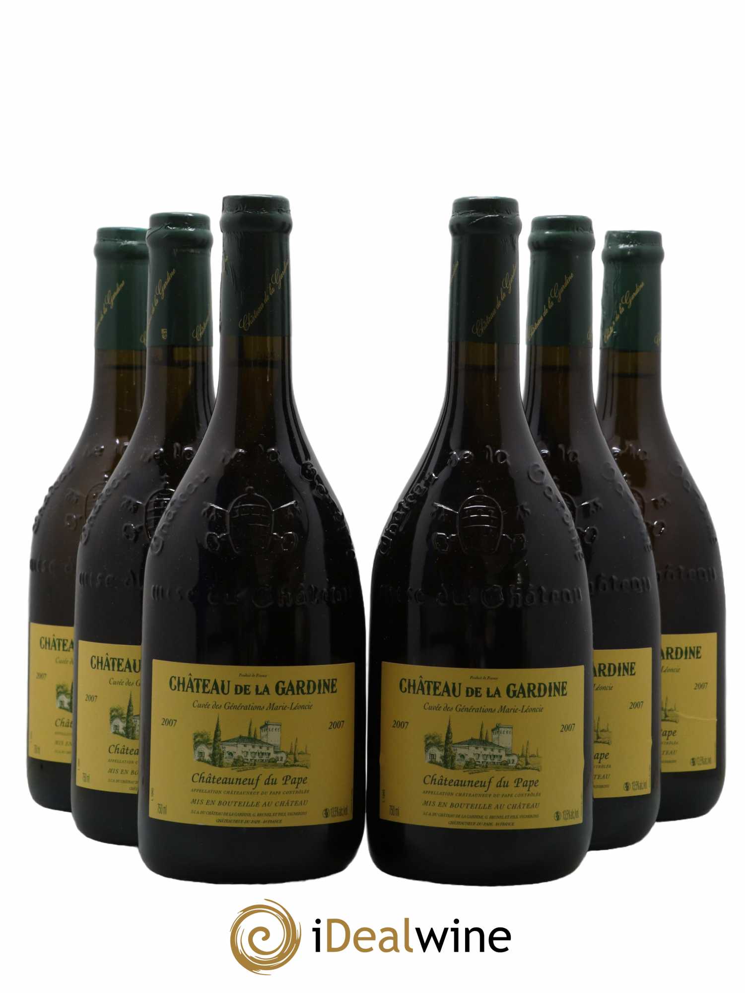 Châteauneuf-du-Pape La Gardine Cuvée des Générations Marie Léoncie Famille Brunel 2005 - Lot de 6 bouteilles - 0