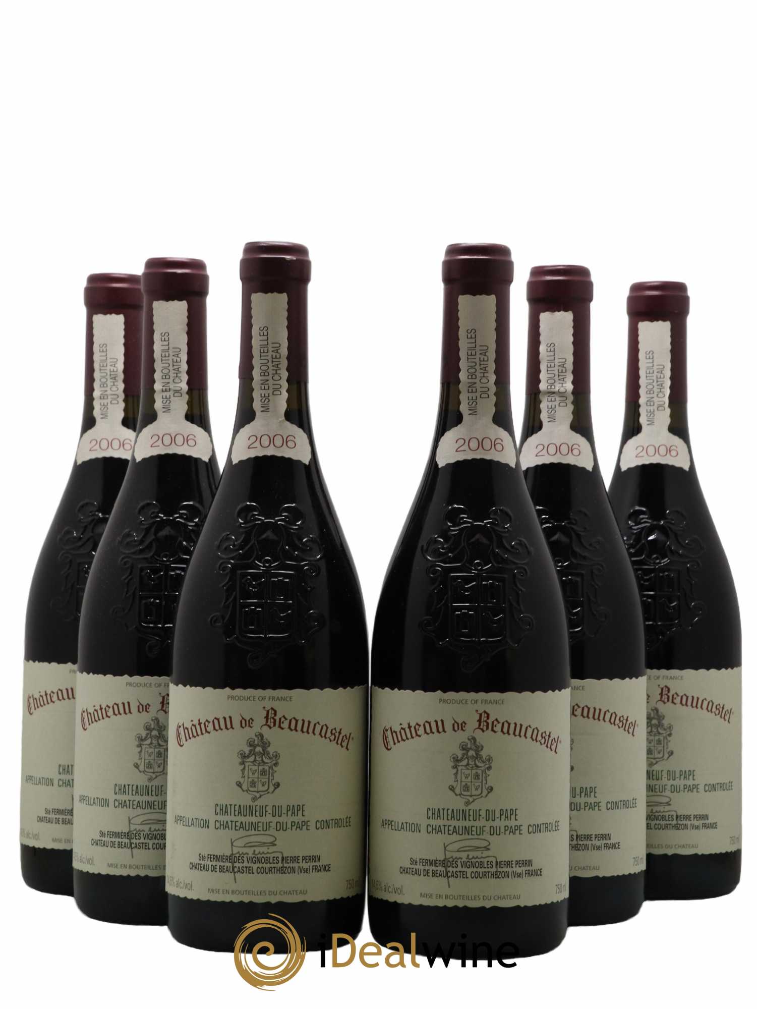 Châteauneuf-du-Pape Château de Beaucastel Famille Perrin 2006 - Lot de 6 bouteilles - 0