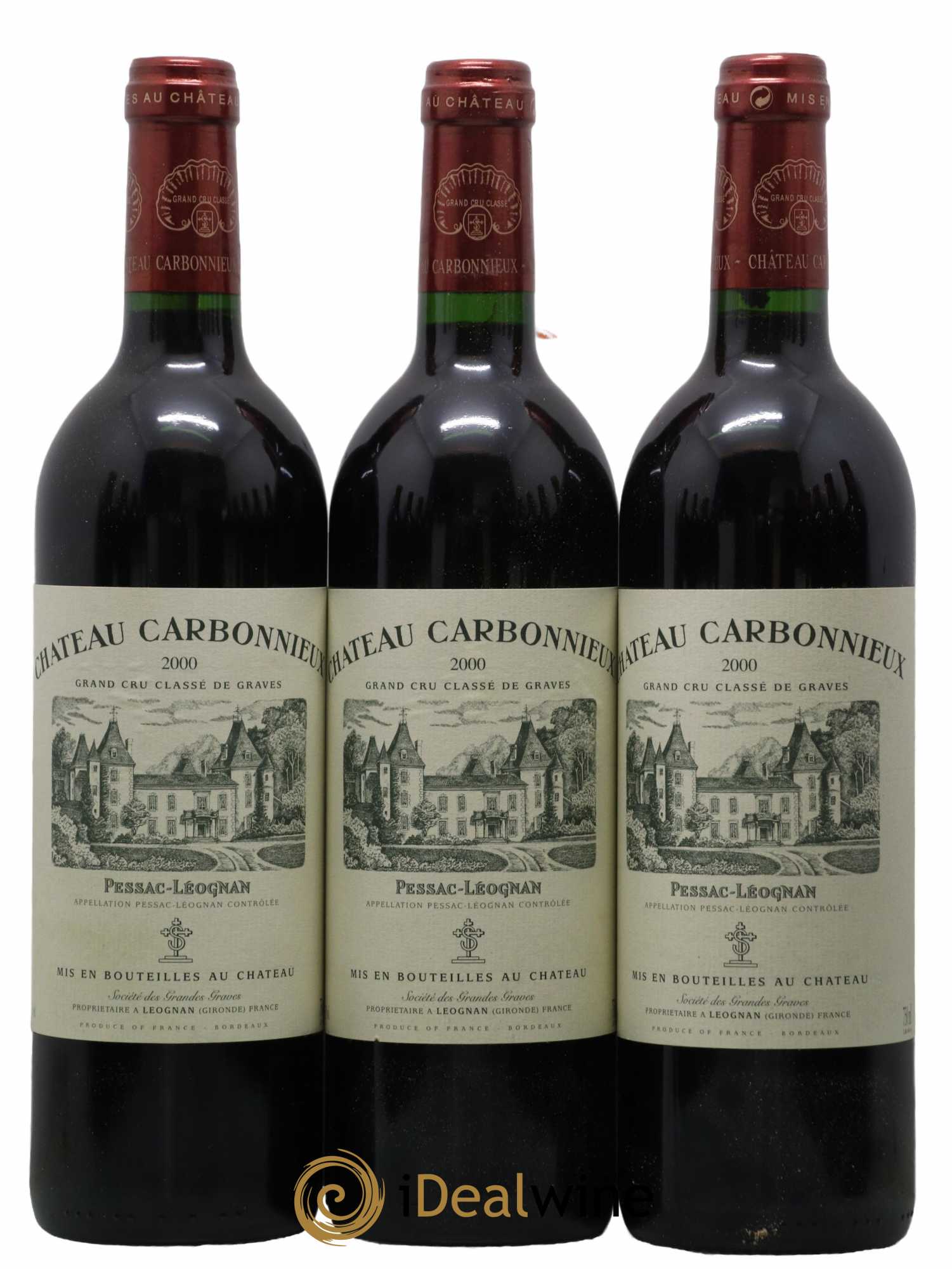Château Carbonnieux Cru Classé de Graves 2000 - Lot de 12 bouteilles - 1