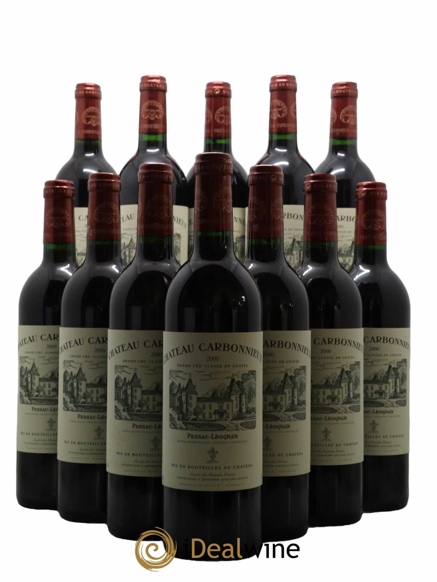 Château Carbonnieux Cru Classé de Graves 2000 - Lot de 12 bouteilles - 0