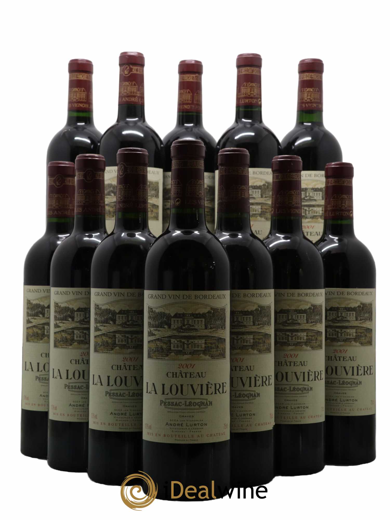 Château la Louvière 2001 - Lot de 12 bouteilles - 0