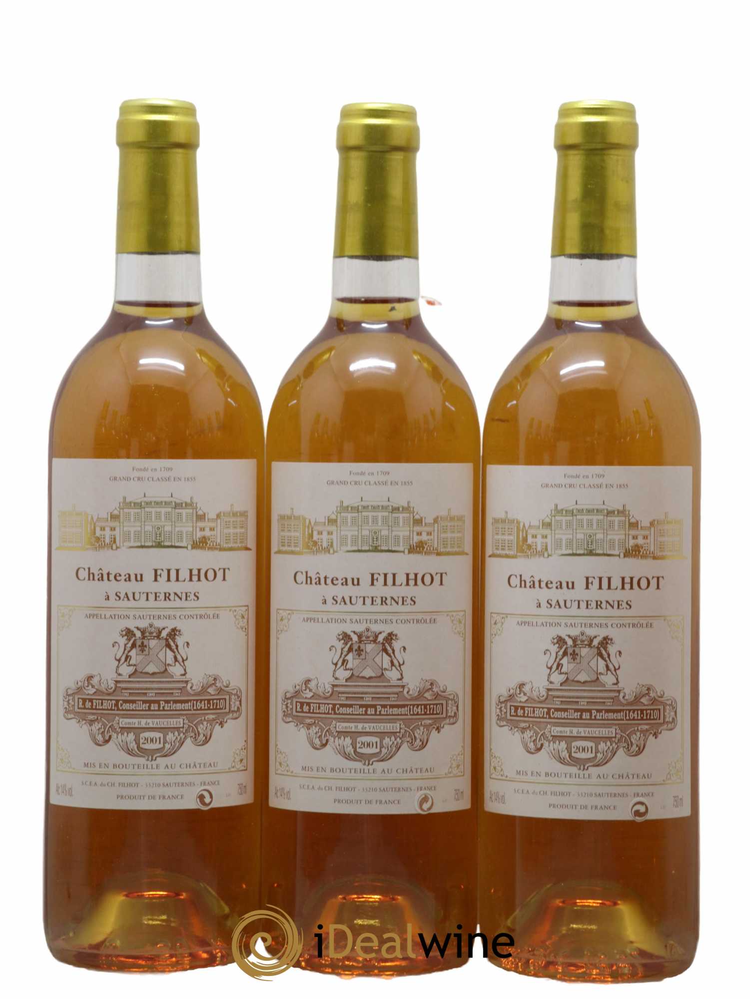 Château Filhot 2ème Grand Cru Classé 2001 - Lotto di 12 bottiglie - 1