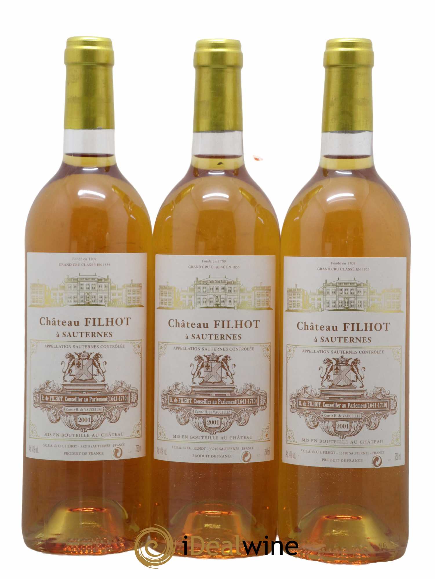 Château Filhot 2ème Grand Cru Classé 2001 - Lotto di 12 bottiglie - 4