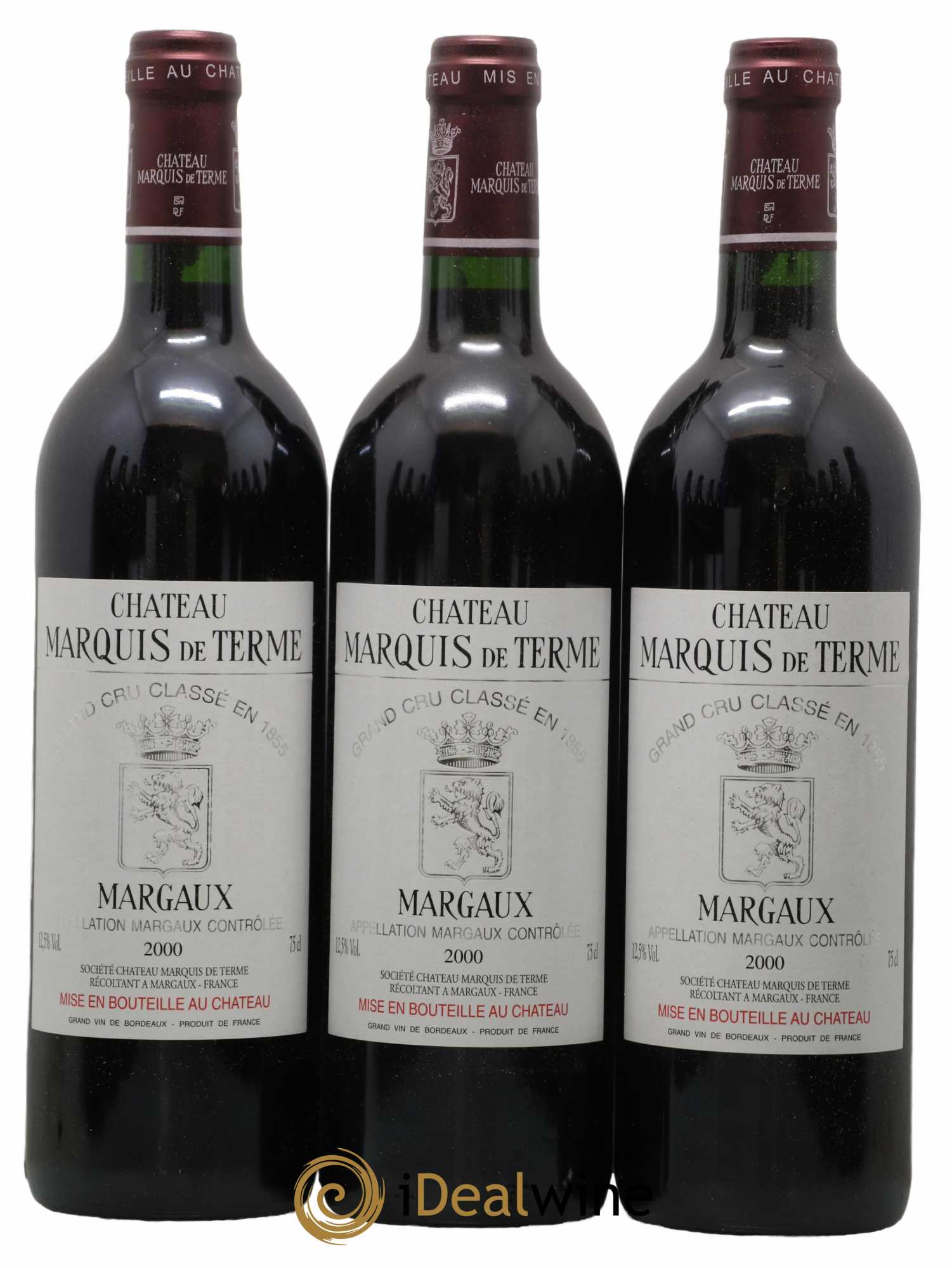 Château Marquis de Terme 4ème Grand Cru Classé 2000 - Lot de 12 bouteilles - 1