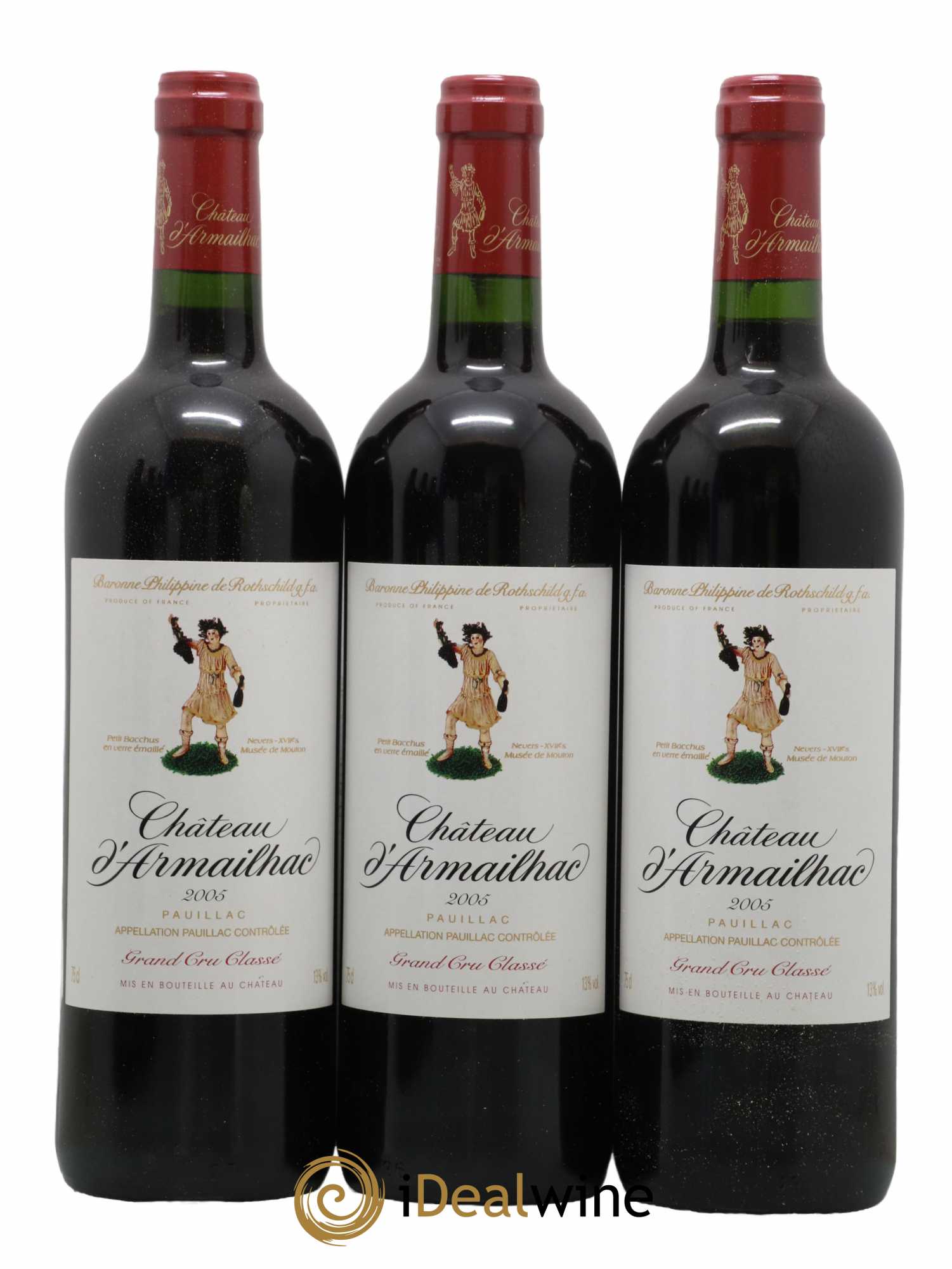 Château d' Armailhac - Mouton Baron(ne) Philippe 5ème Grand Cru Classé 2005 - Lotto di 12 bottiglie - 3
