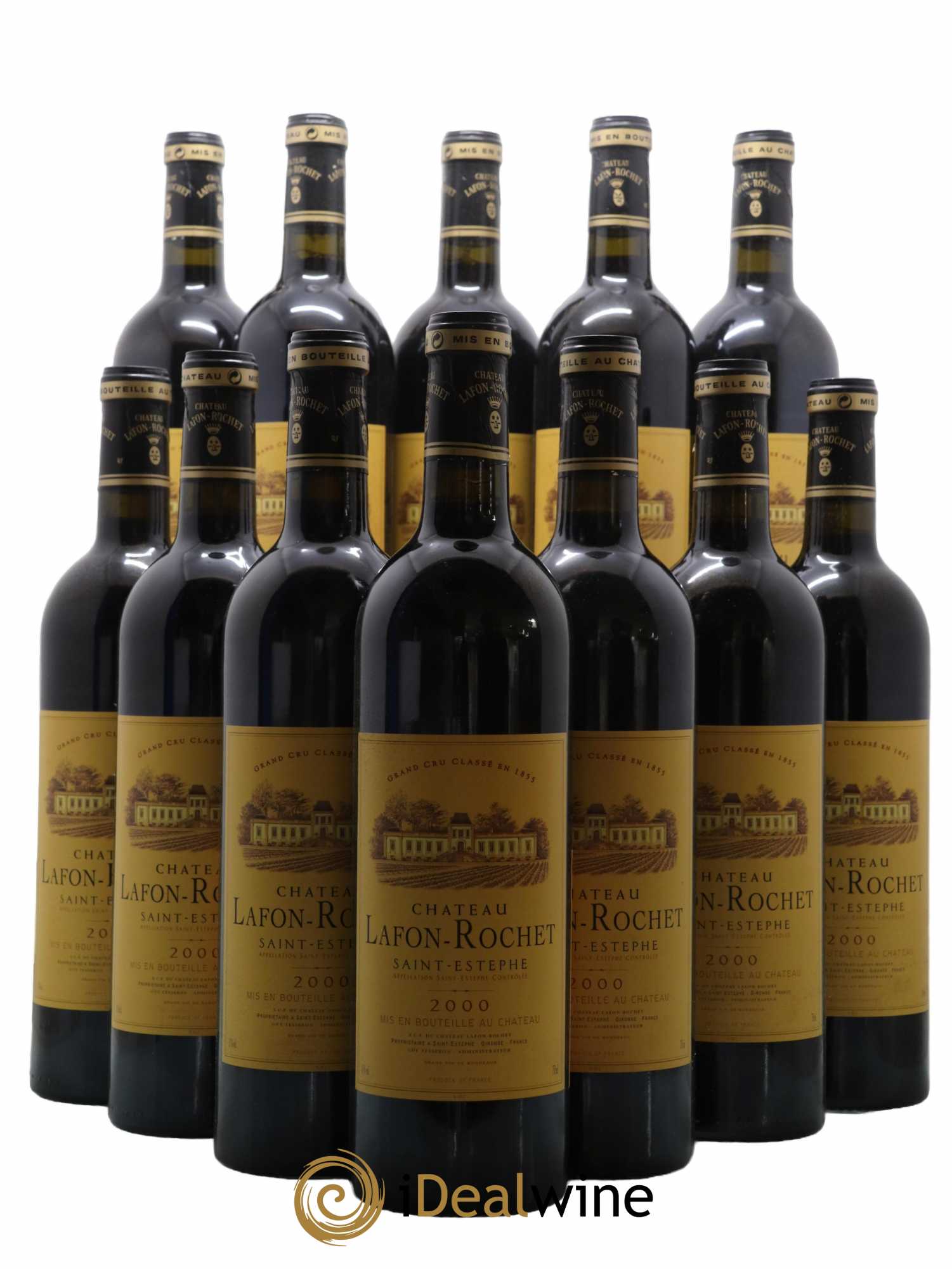 Château Lafon Rochet 4ème Grand Cru Classé 2000 - Lot de 12 bouteilles - 0