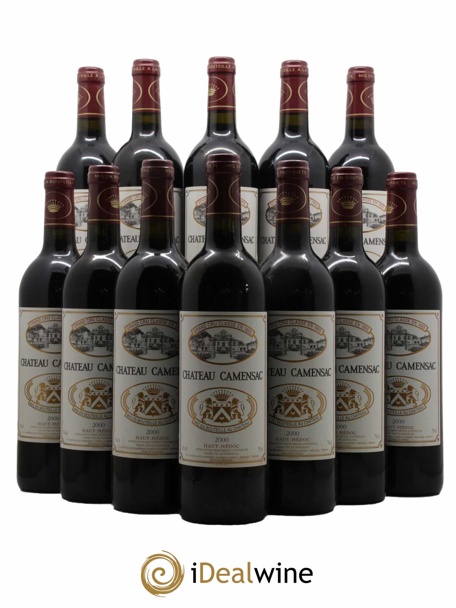 Château Camensac 5ème Grand Cru Classé 2000 - Lot de 12 bouteilles - 0