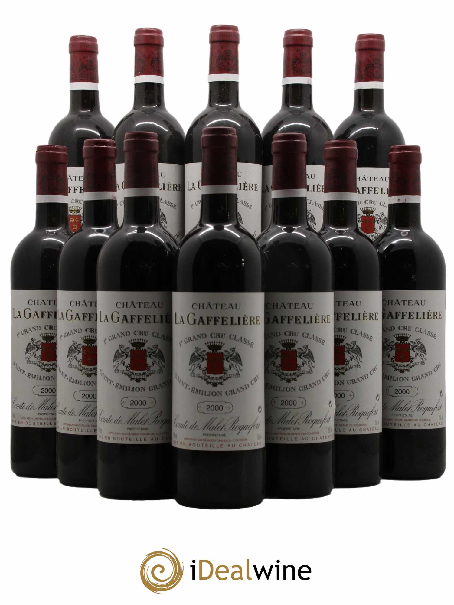 Château la Gaffelière 1er Grand Cru Classé B 2000 - Lot de 12 bouteilles - 0