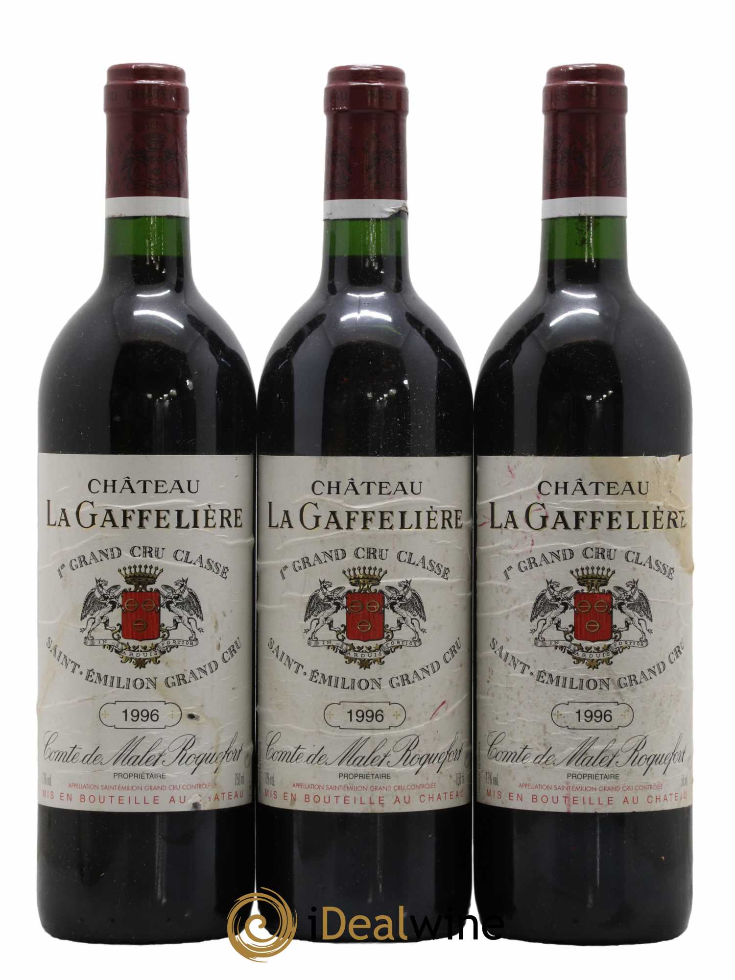 Château la Gaffelière 1er Grand Cru Classé B 1996 - Lot de 3 bouteilles - 0
