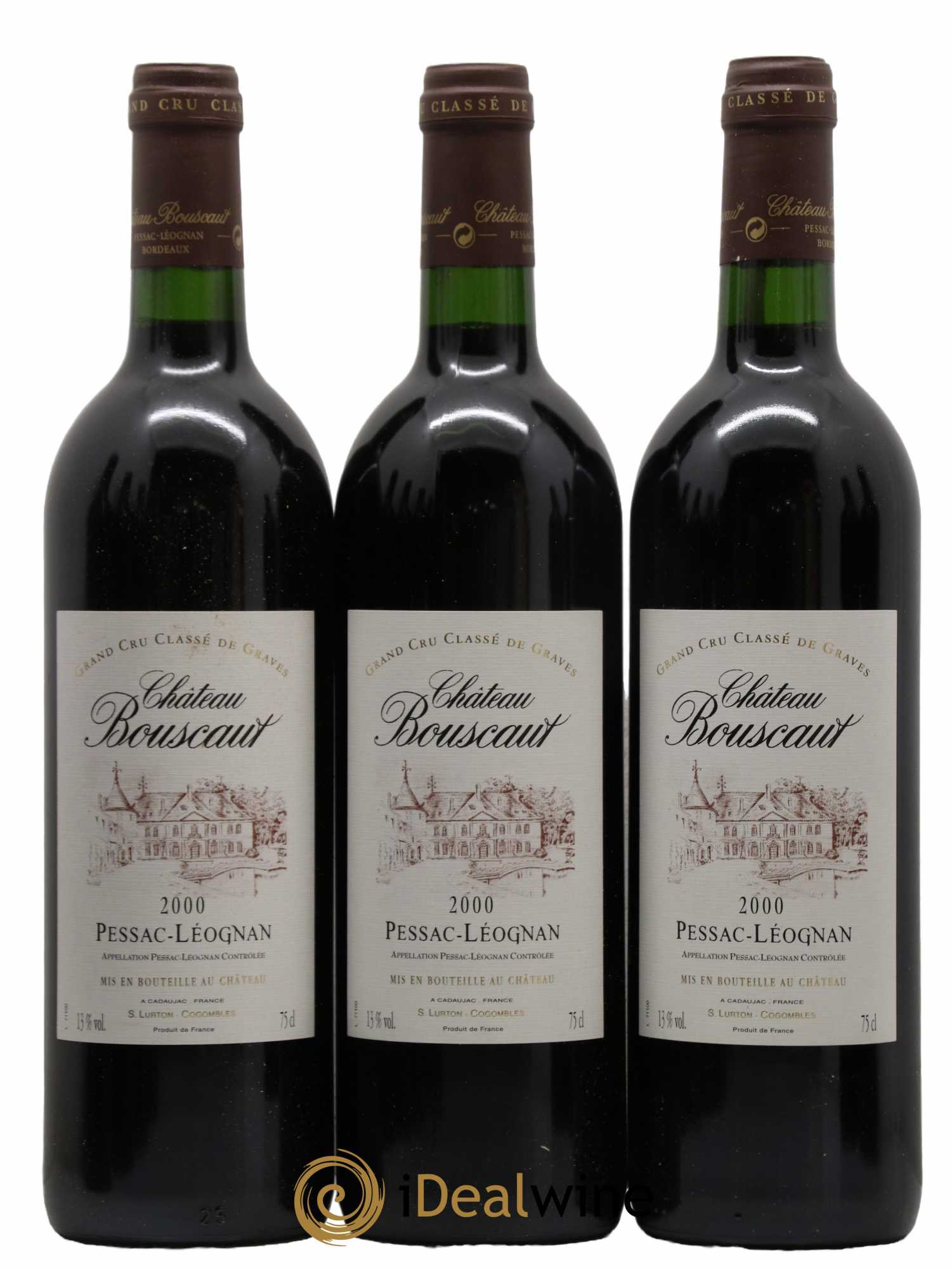 Château Bouscaut Cru Classé de Graves 2000 - Lot de 12 bouteilles - 2