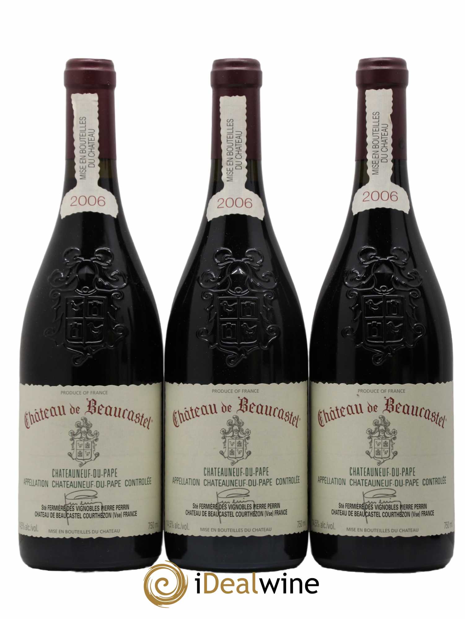 Châteauneuf-du-Pape Château de Beaucastel Famille Perrin 2006 - Lot de 6 bouteilles - 1