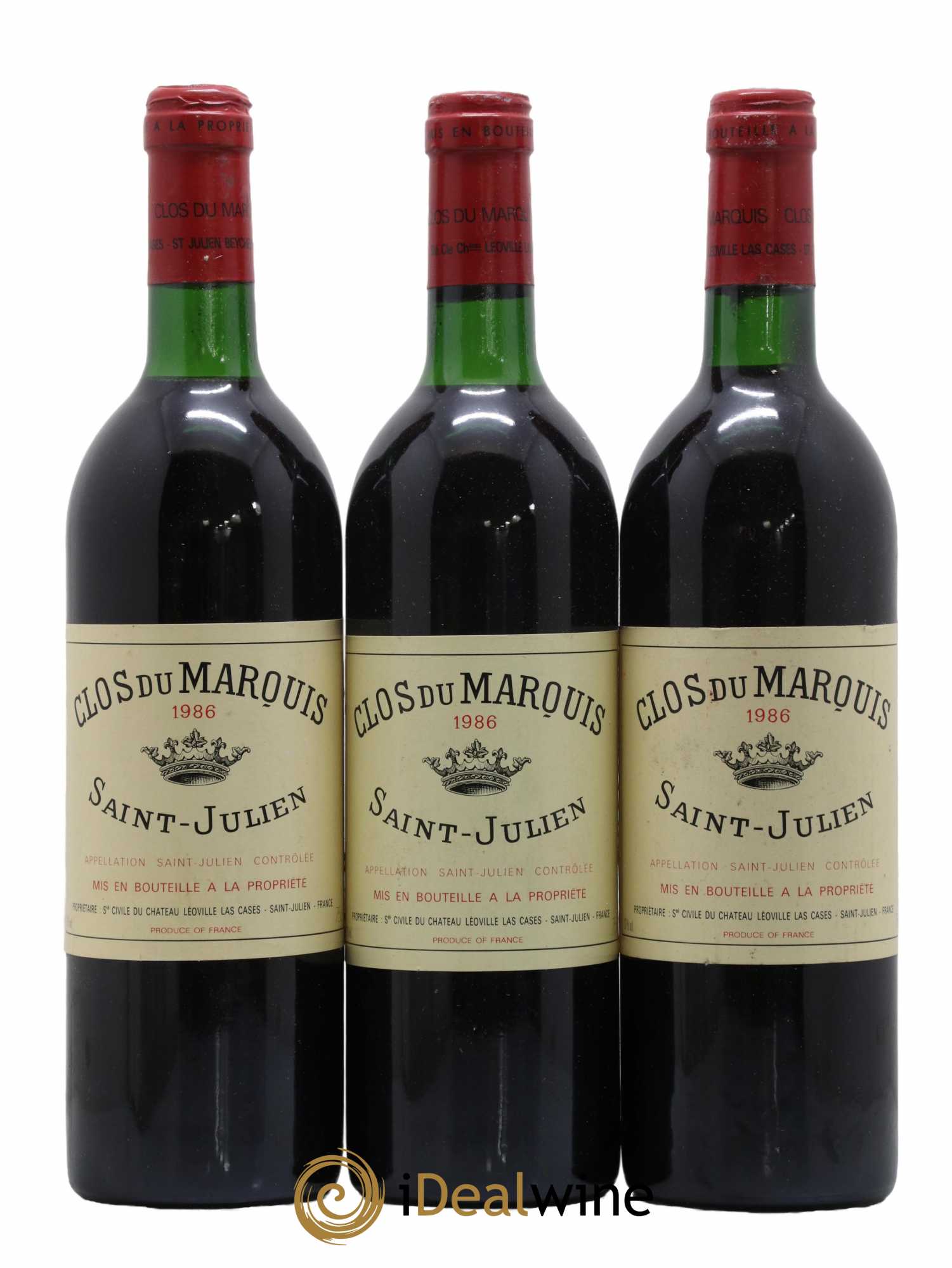 Clos du Marquis 1986 - Lot de 3 bouteilles - 0