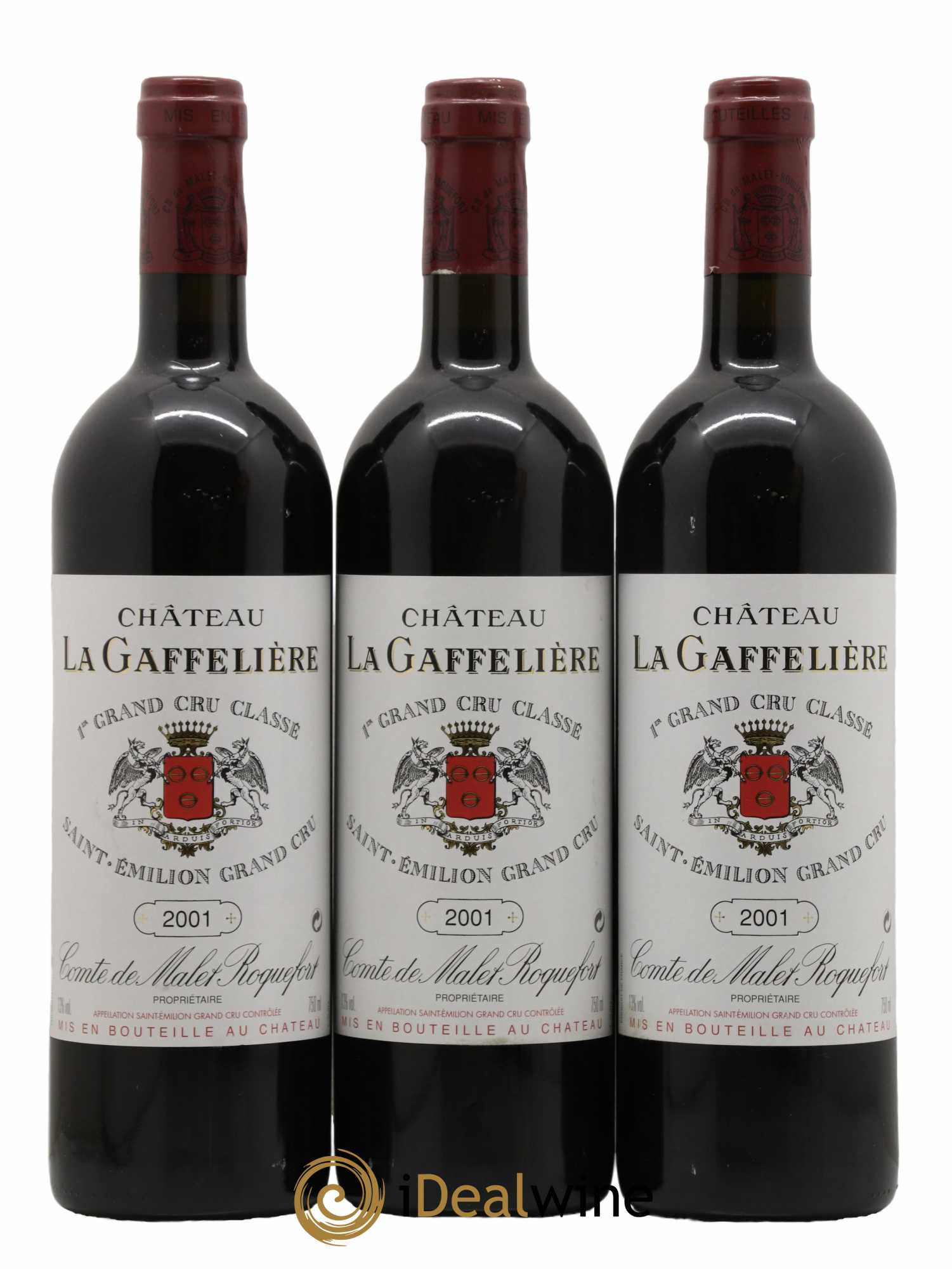 Château la Gaffelière 1er Grand Cru Classé B 2001 - Lot de 3 bouteilles - 0