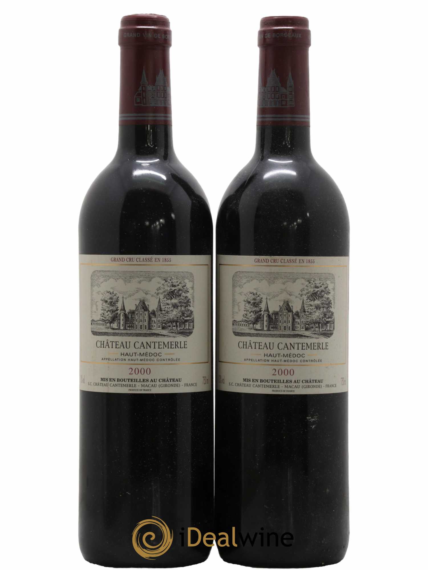 Château Cantemerle 5ème Grand Cru Classé 2000 - Lot de 2 bouteilles - 0