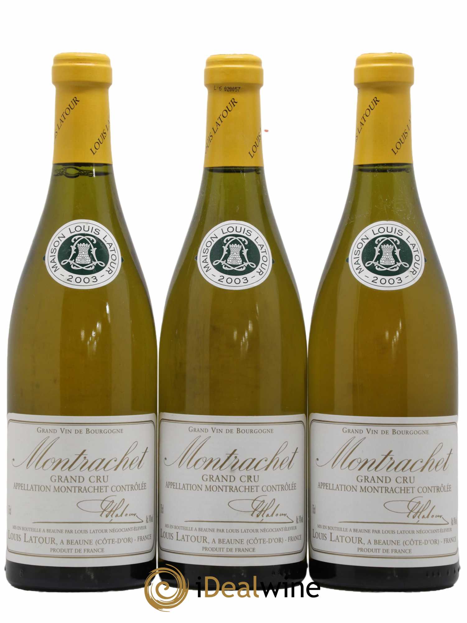 Montrachet Grand Cru Louis Latour 2003 - Lot de 3 bouteilles - 0