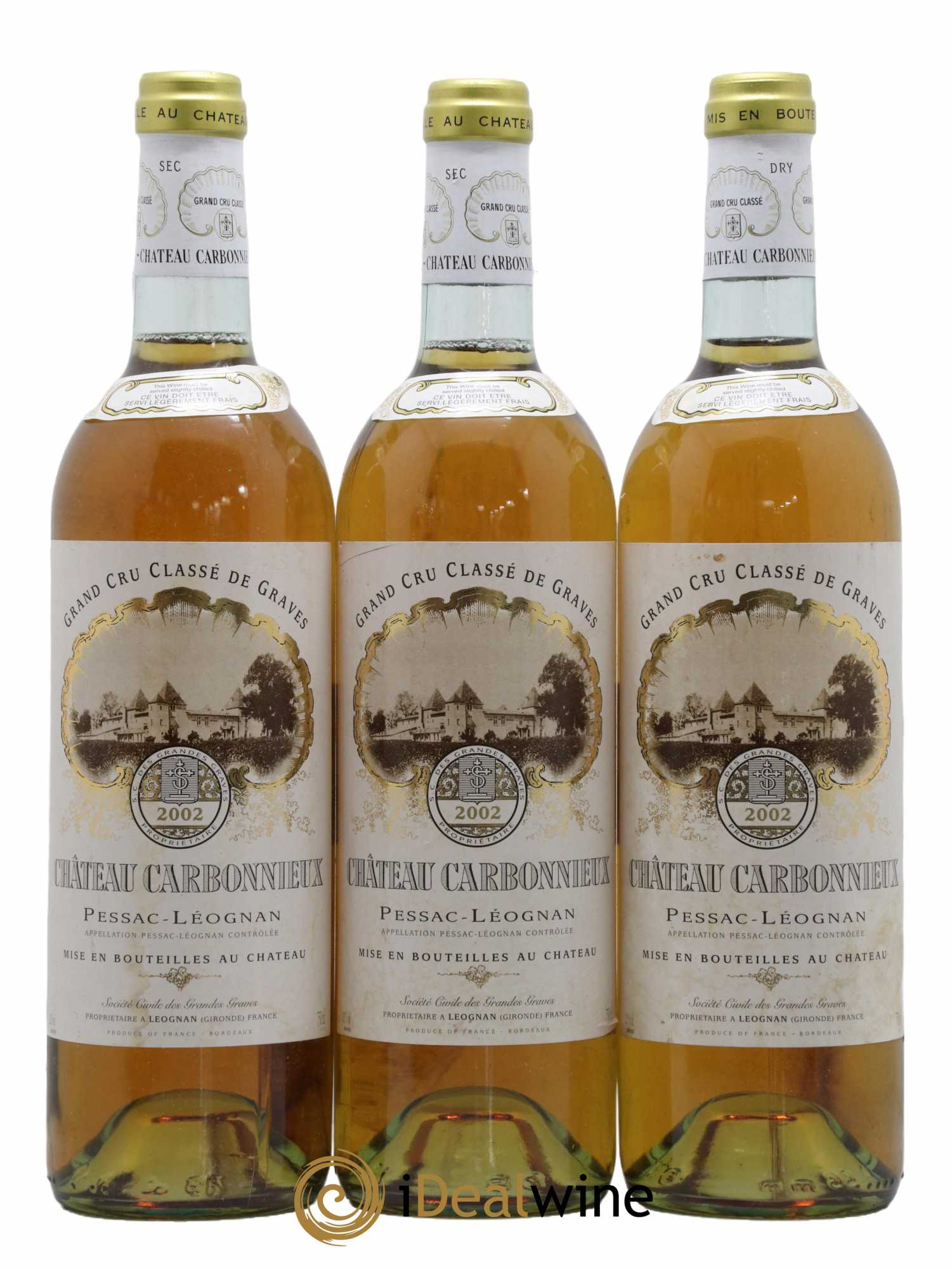 Château Carbonnieux Cru Classé de Graves 2002 - Lot de 6 bouteilles - 1