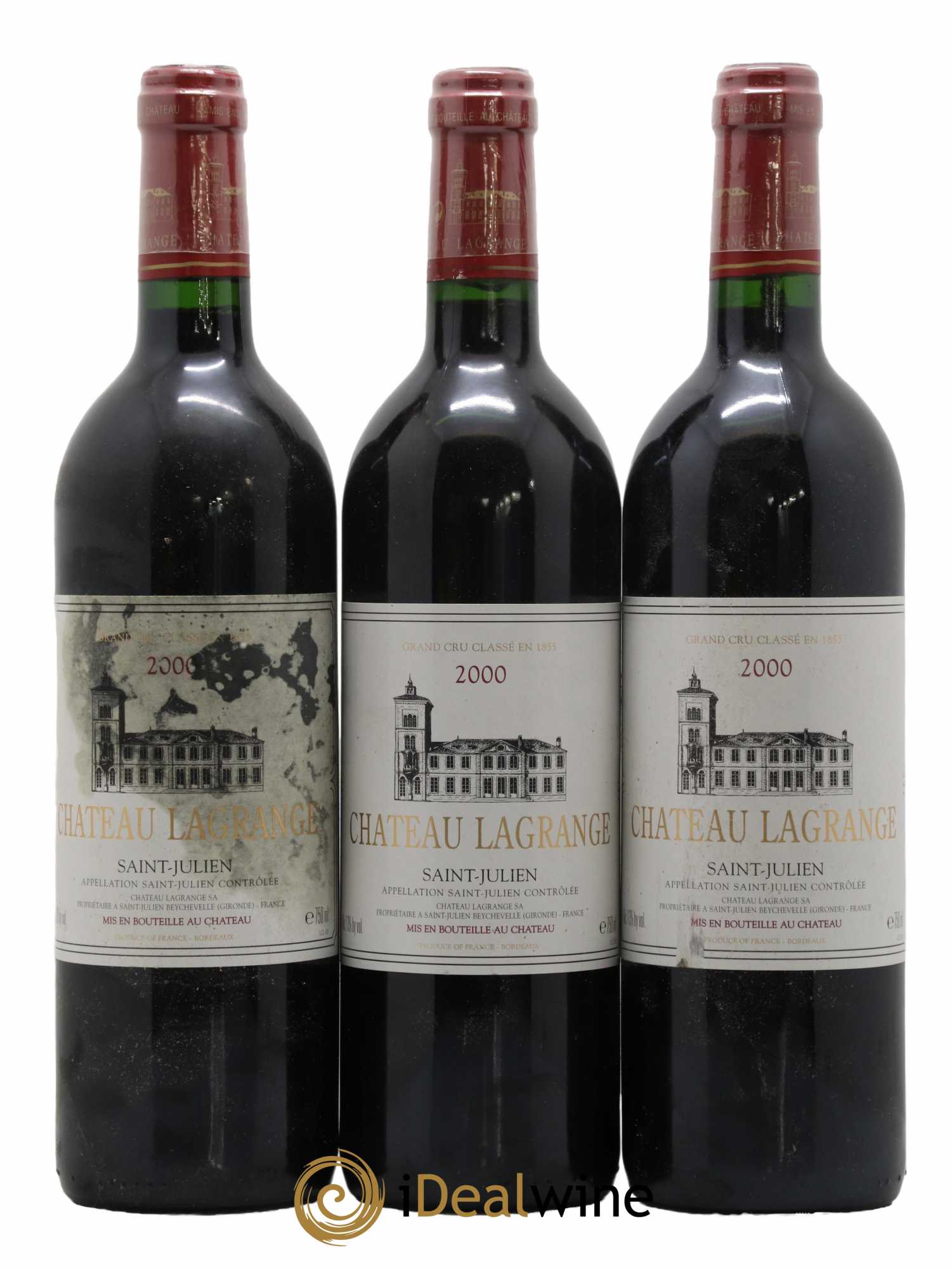 Château Lagrange 3ème Grand Cru Classé 2000 - Lot de 3 bouteilles - 0