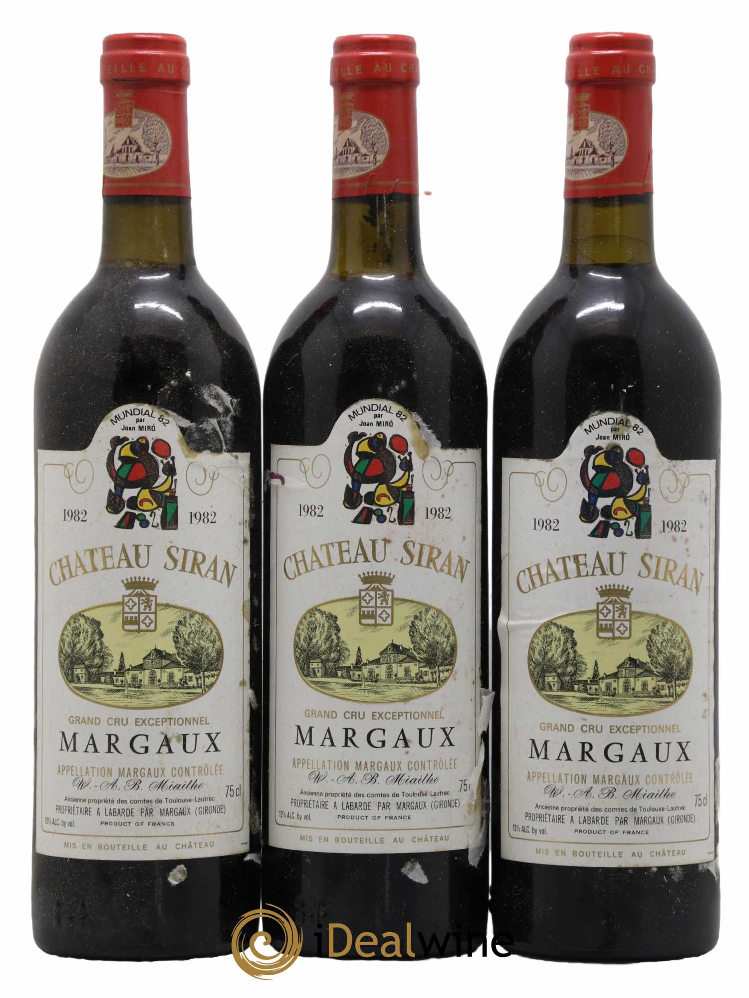 Château Siran 1982 - Lot de 3 bouteilles - 0