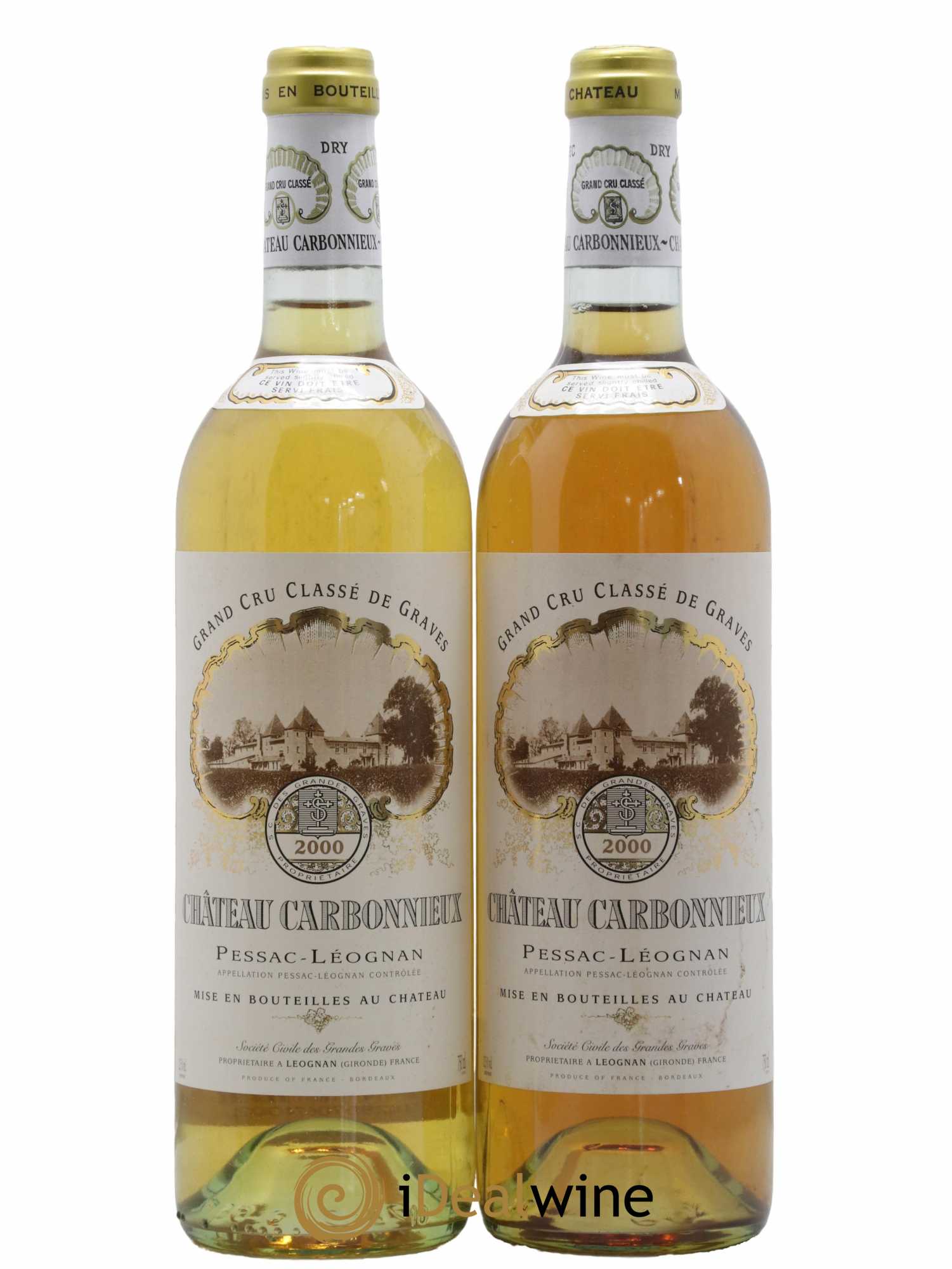Château Carbonnieux Cru Classé de Graves 2000 - Lot de 2 bouteilles - 0