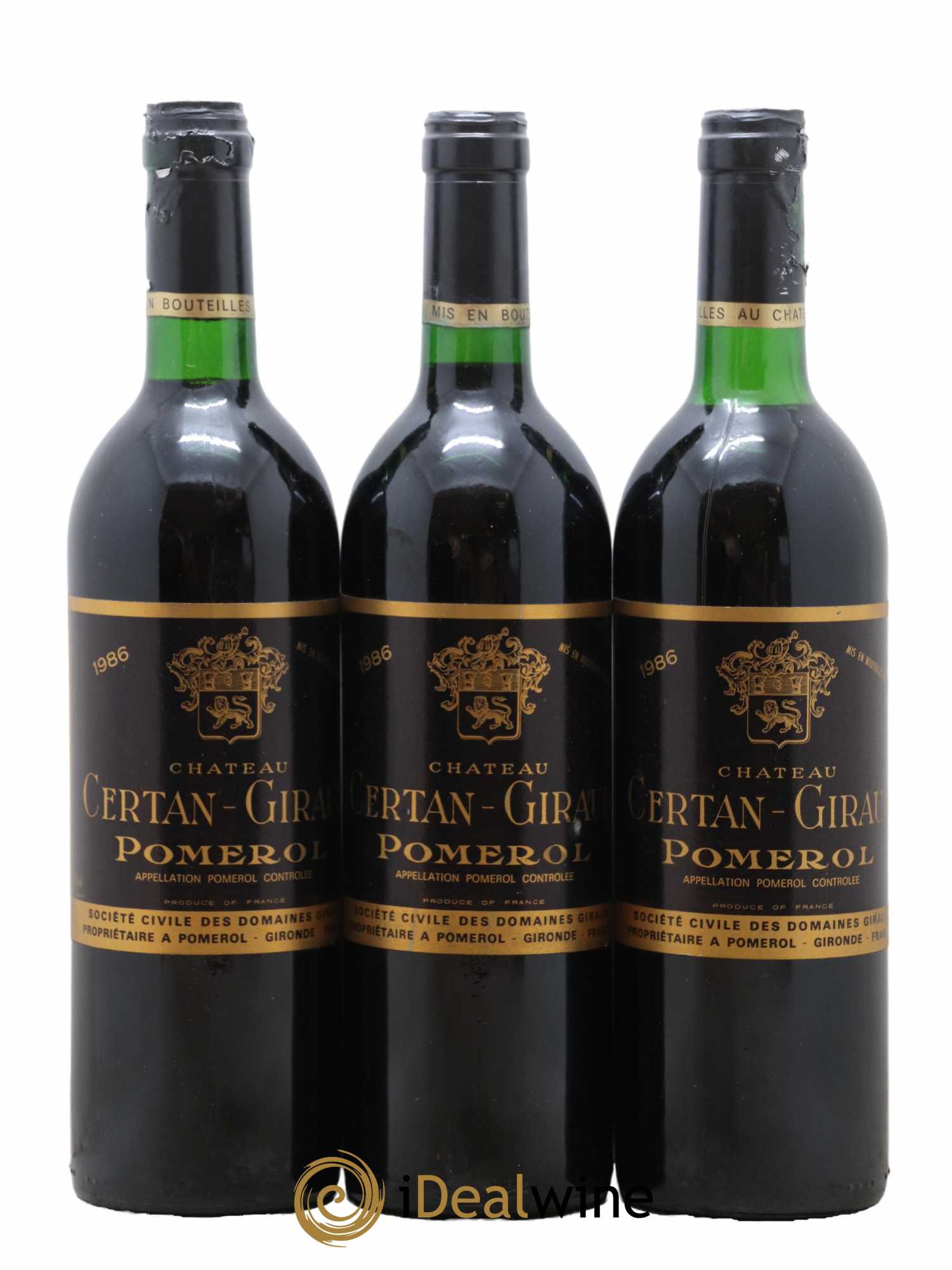 Château Certan Giraud 1986 - Lot de 3 bouteilles - 0