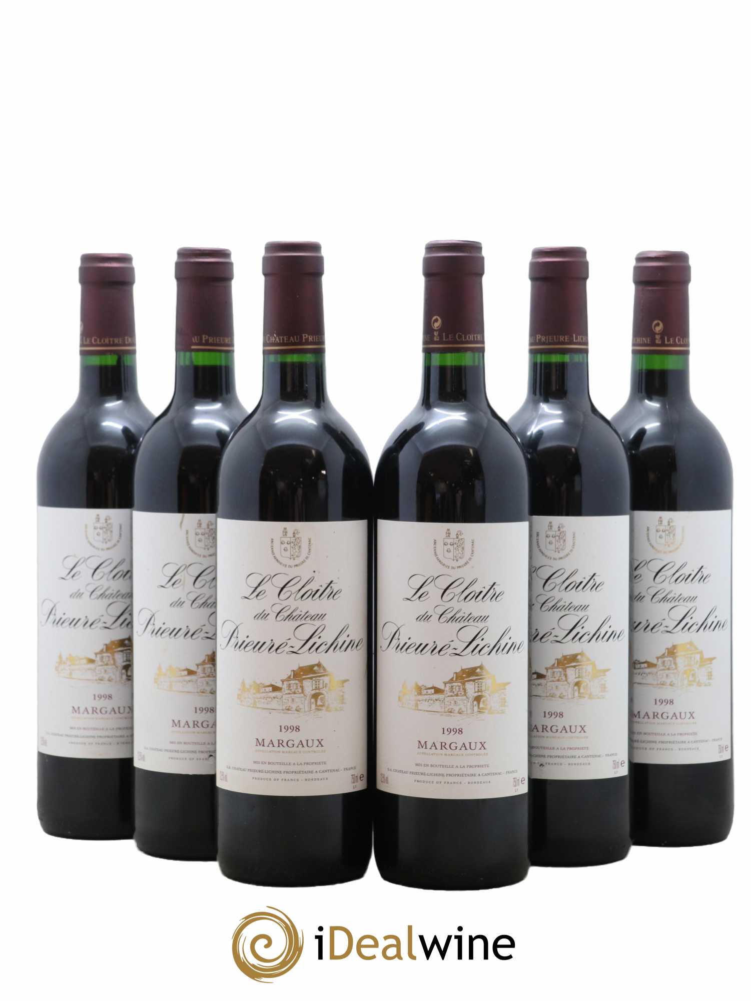 Cloître de Prieuré Lichine 1998 - Lot of 6 bottles - 0