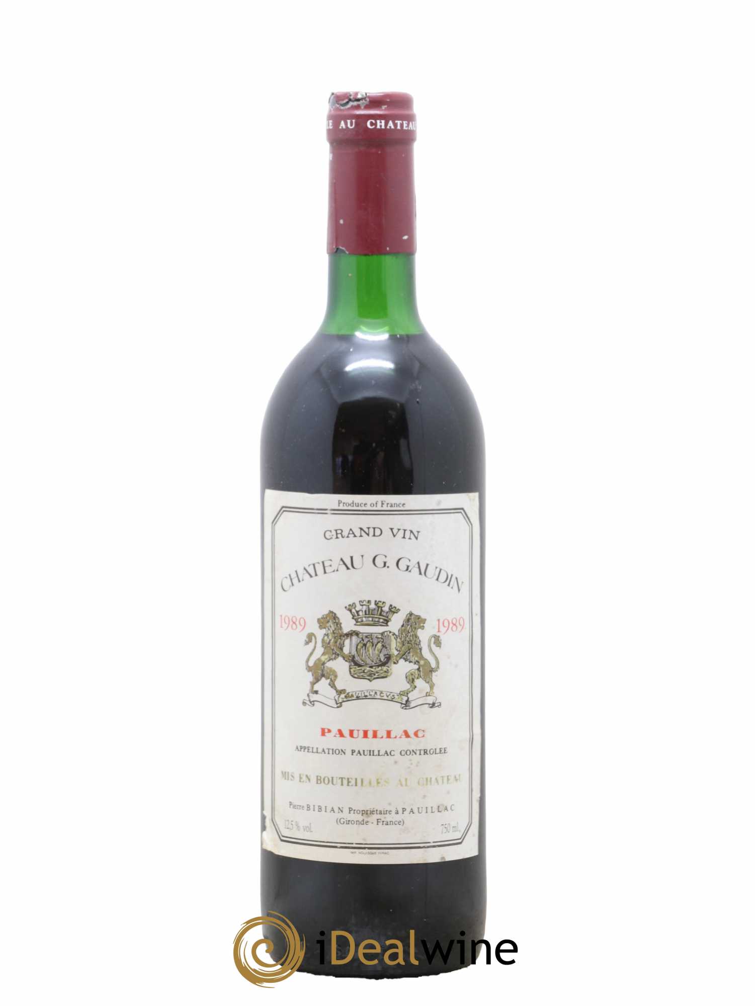 Château Gaudin 1989 - Lot de 1 bouteille - 0