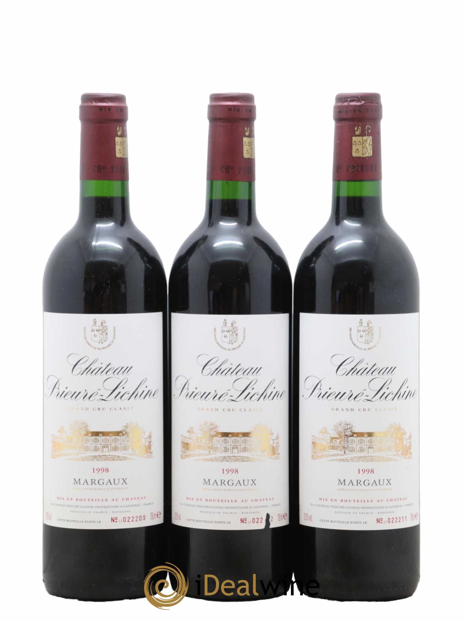 Château Prieuré Lichine 4ème Grand Cru Classé 1998 - Lot de 12 bouteilles - 1