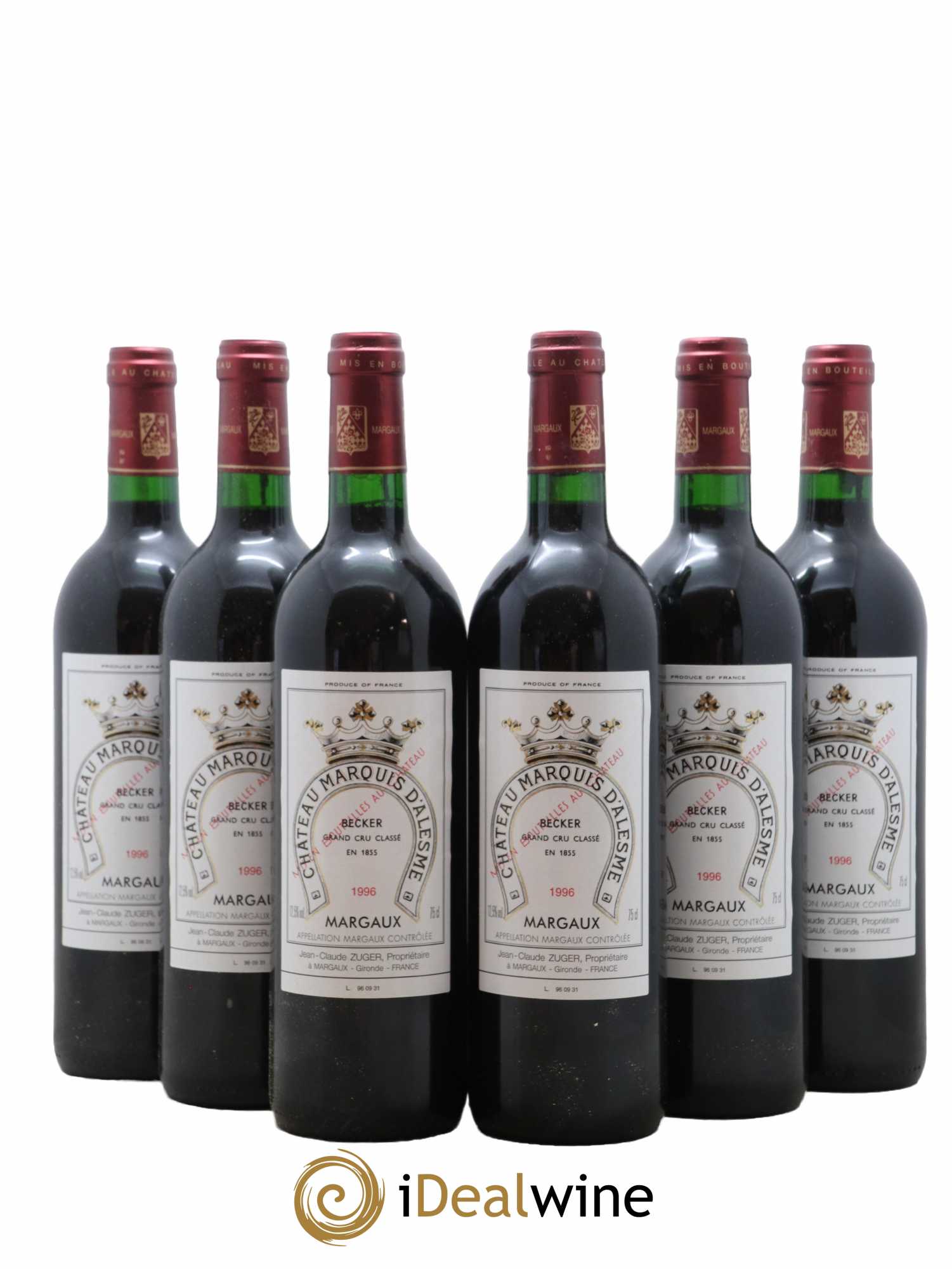 Château Marquis d'Alesme 1996 - Lot de 6 bouteilles - 0