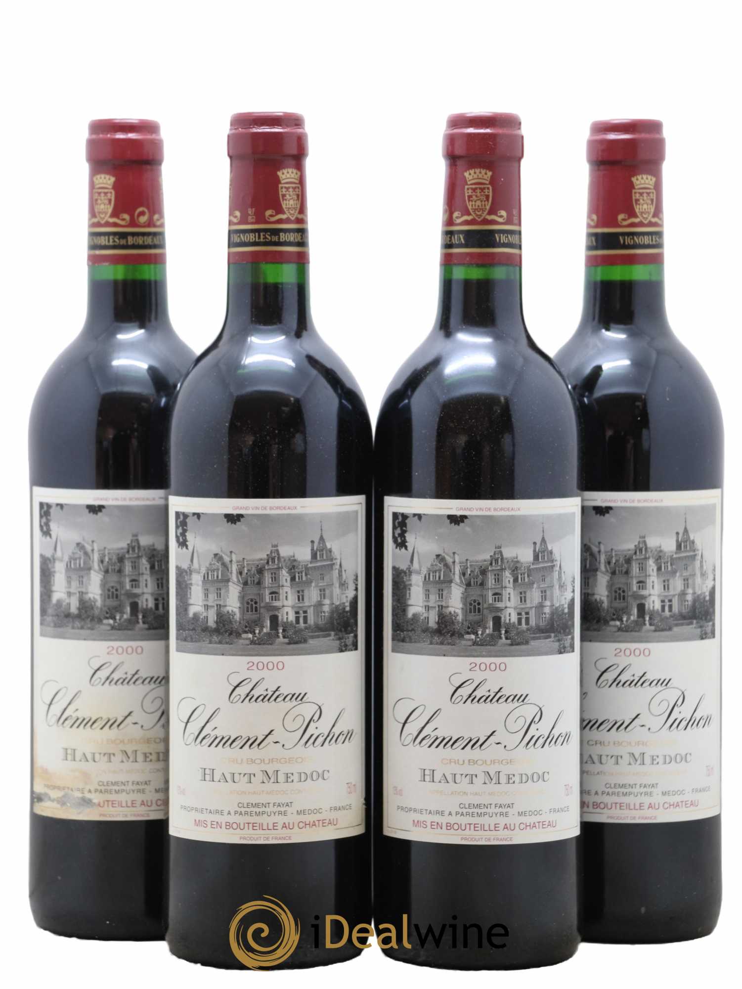 Château Clément-Pichon Cru Bourgeois 2000 - Lot de 4 bouteilles - 0