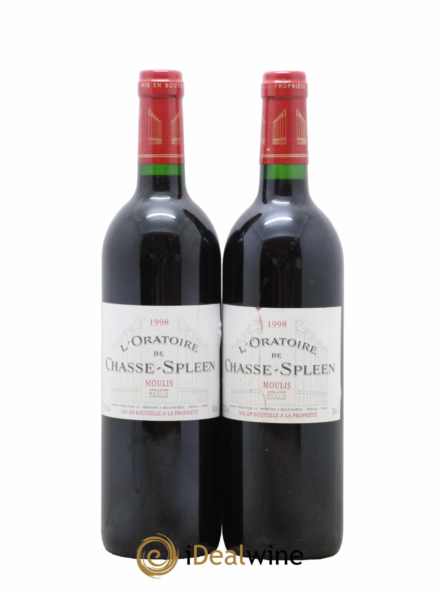 Oratoire de Chasse Spleen Second Vin 1998 - Lot de 2 bouteilles - 0