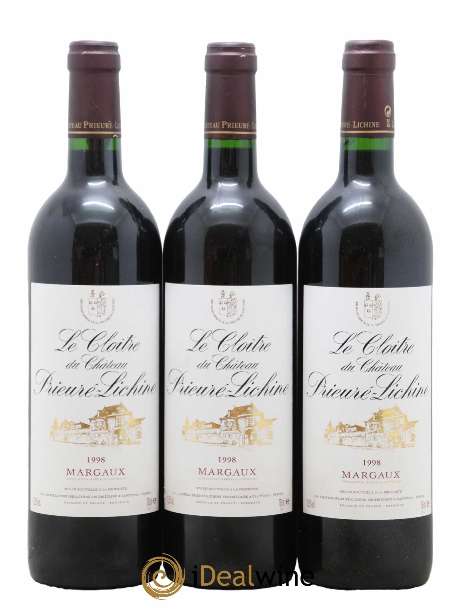 Cloître de Prieuré Lichine 1998 - Lot of 12 bottles - 2