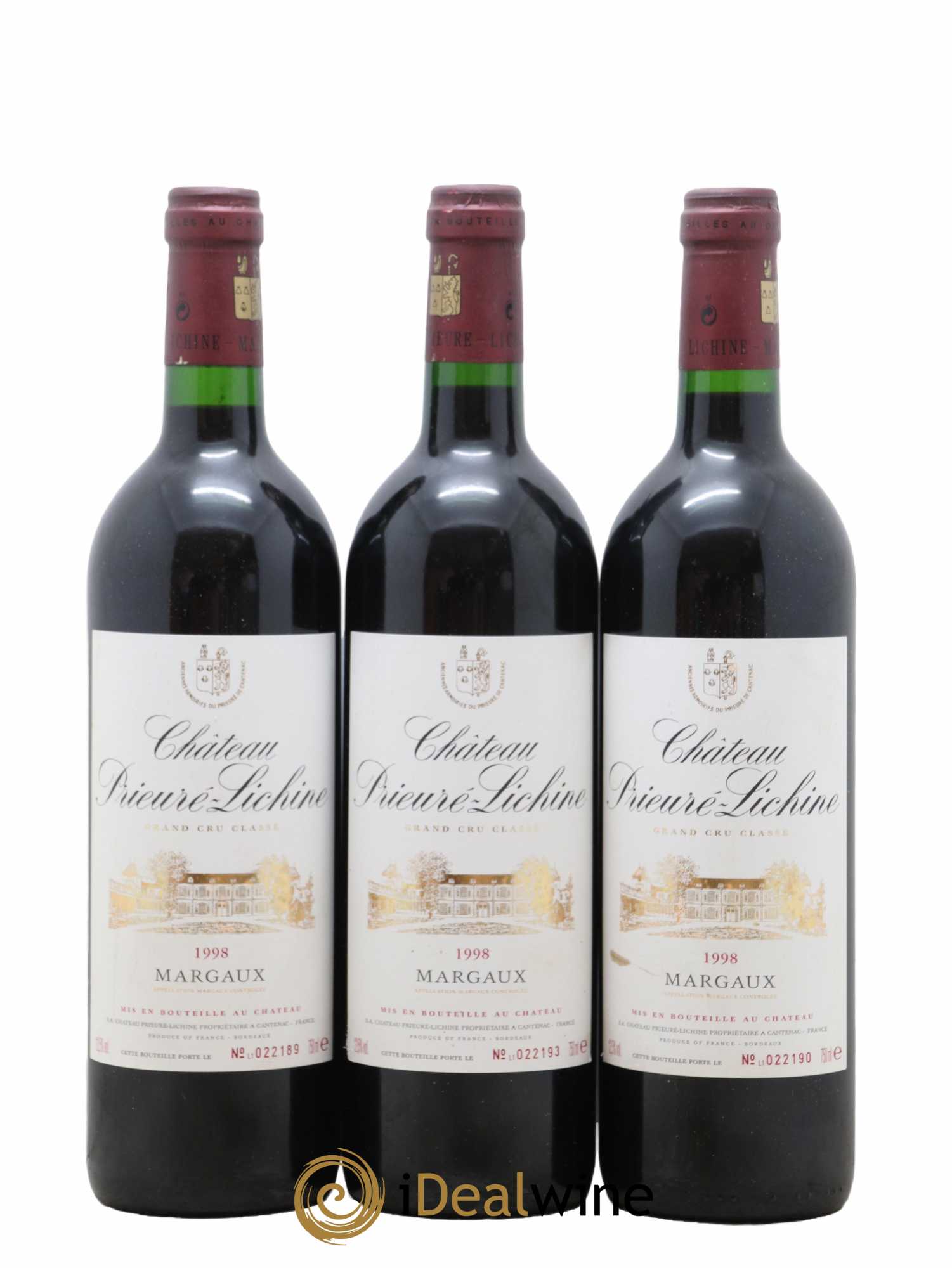 Château Prieuré Lichine 4ème Grand Cru Classé 1998 - Lot de 12 bouteilles - 1